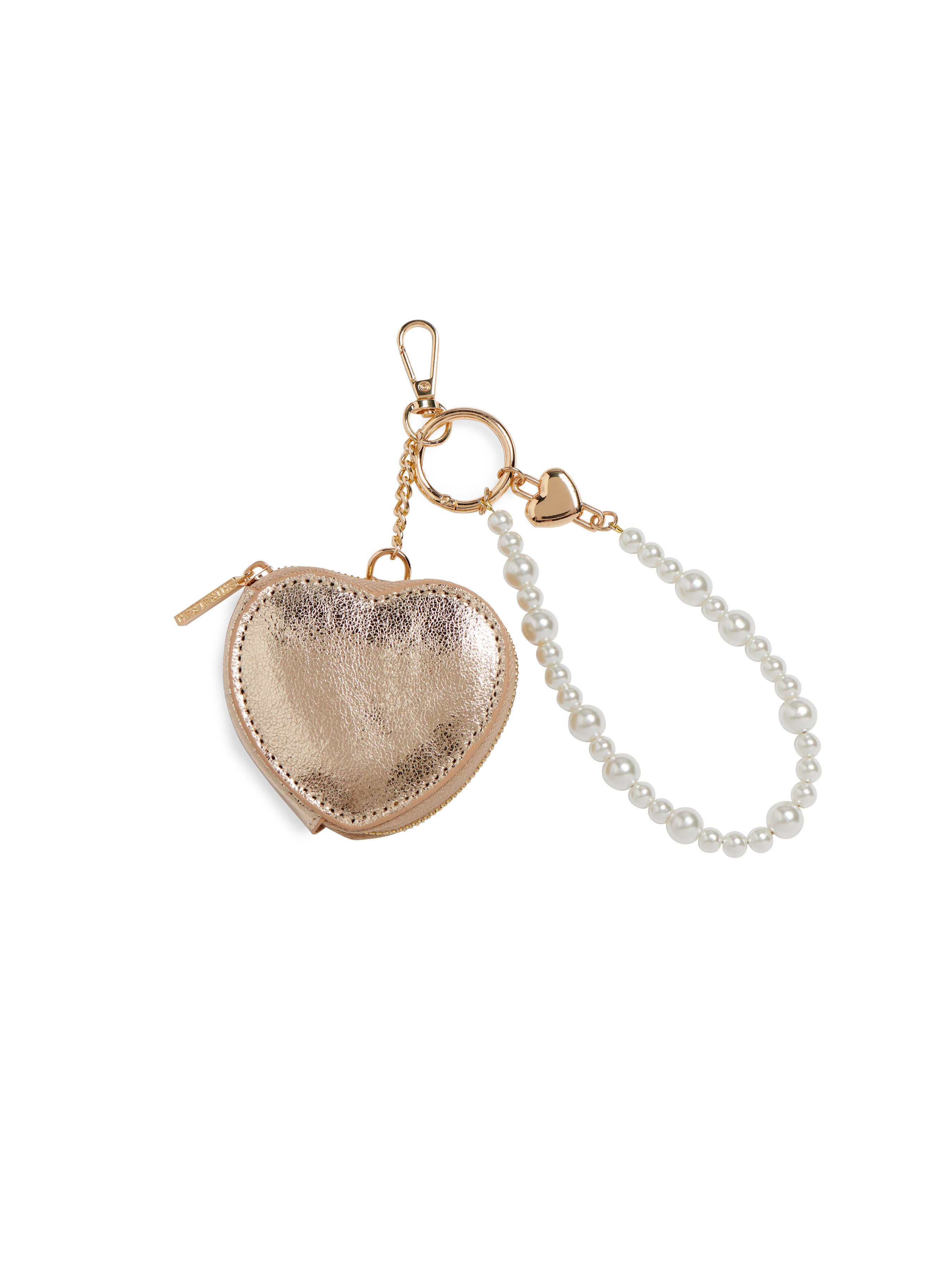 Shiraleah Heart Pouch Bag Charm/Key Ring GOLD