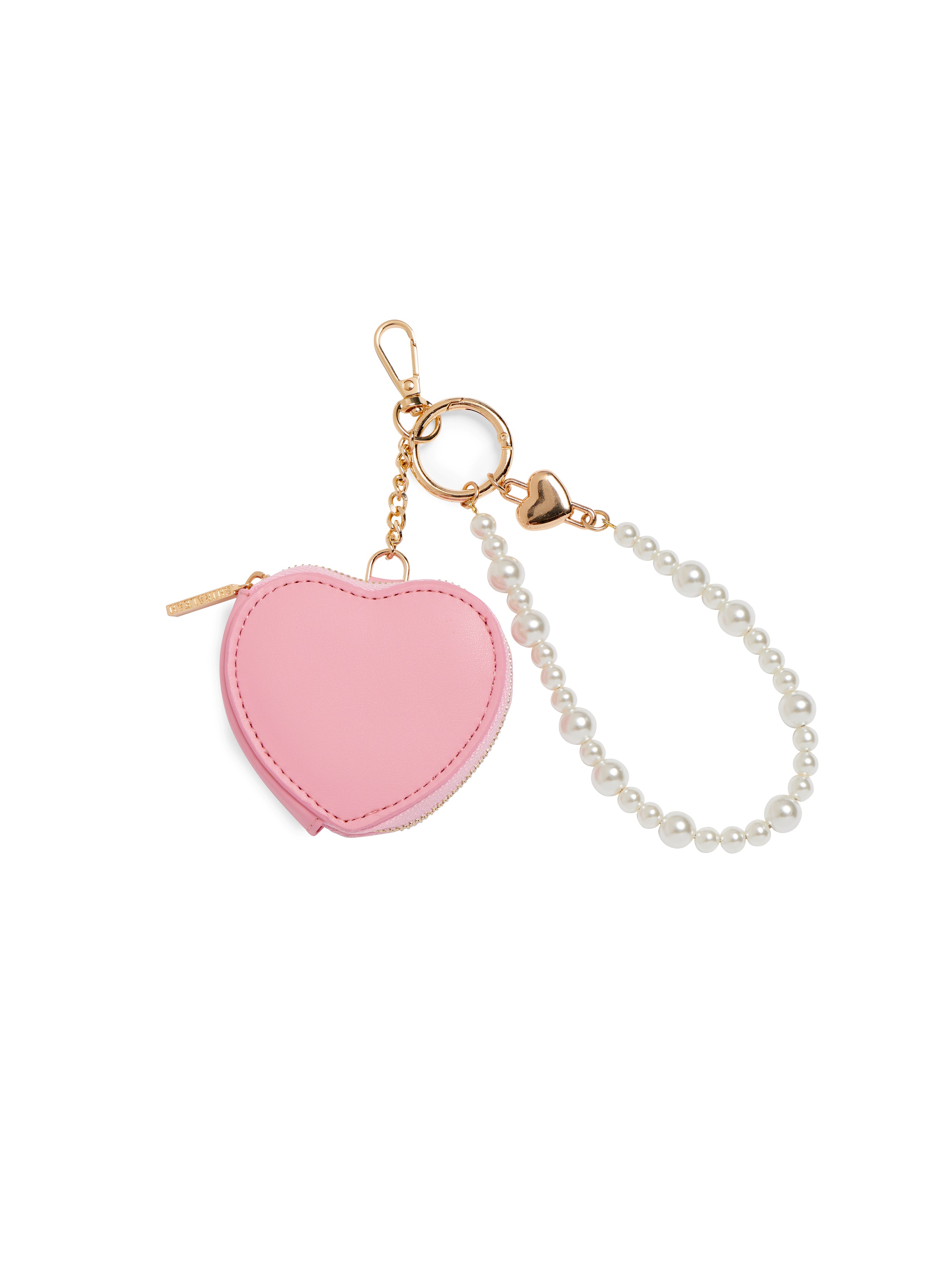 Shiraleah Heart Pouch Bag Charm/Key Ring PINK