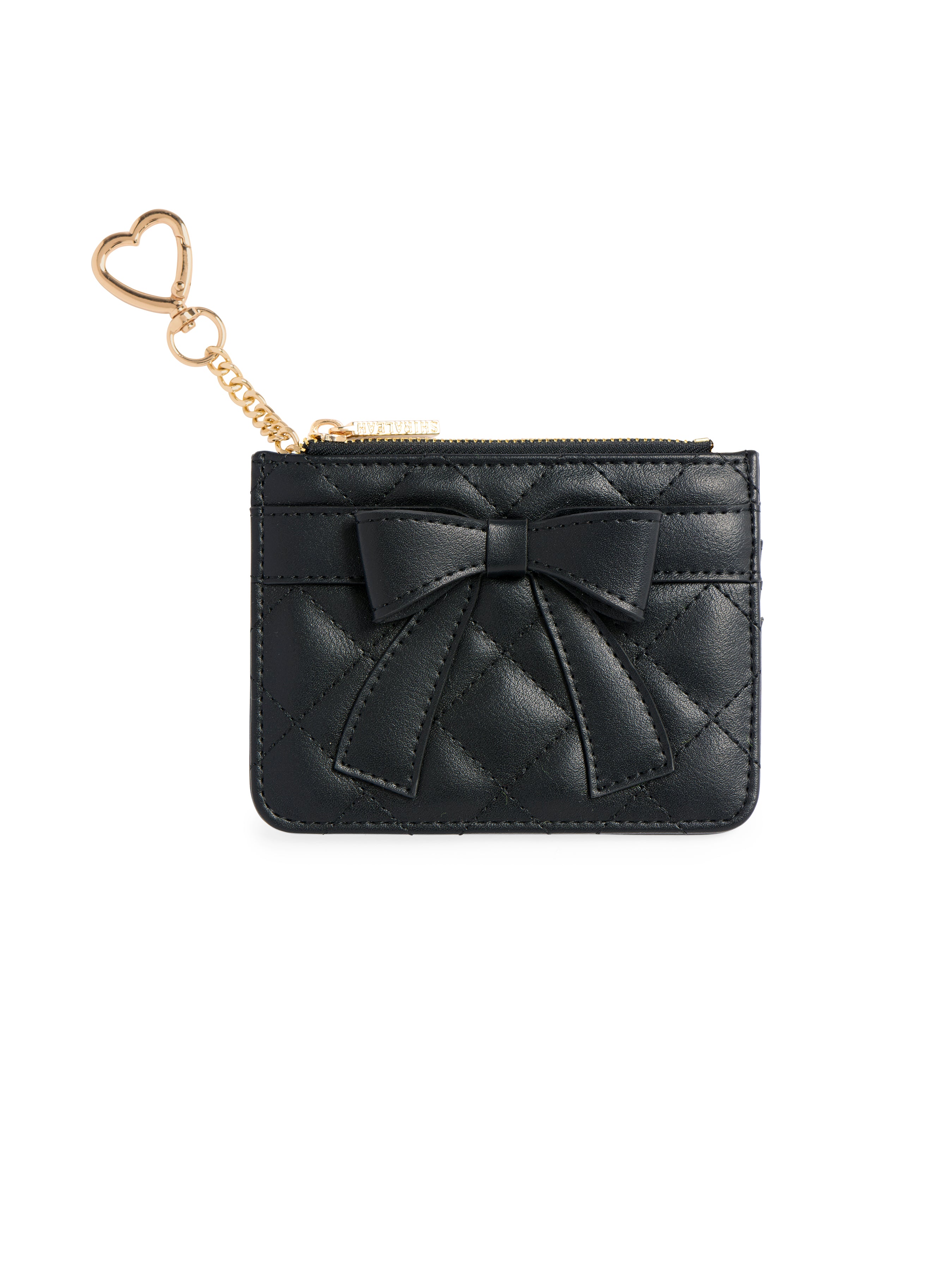 Shiraleah Quilted Bow Card Case BLACK