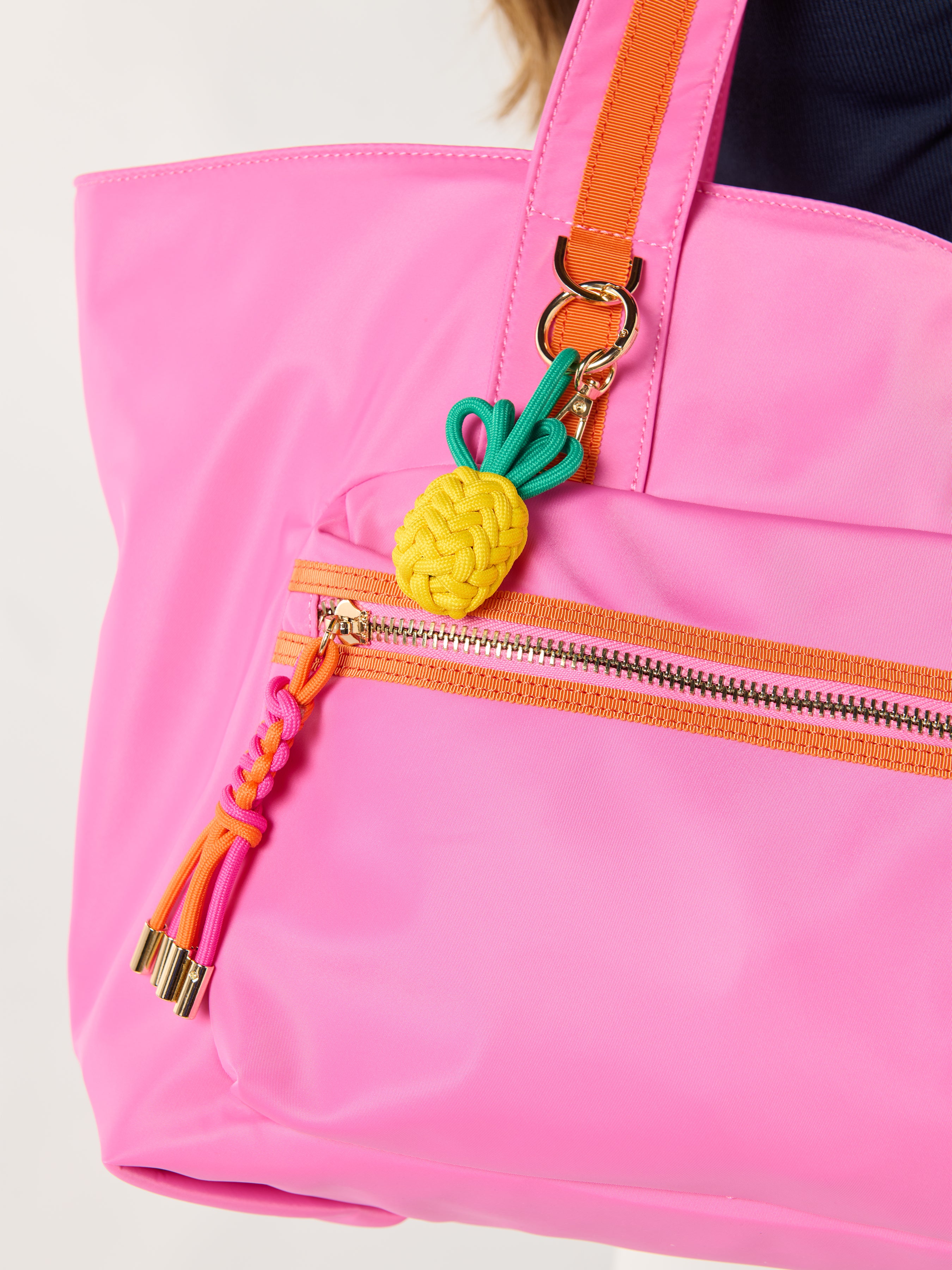 Shiraleah Pineapple Bag Charm/Key Ring, Yellow