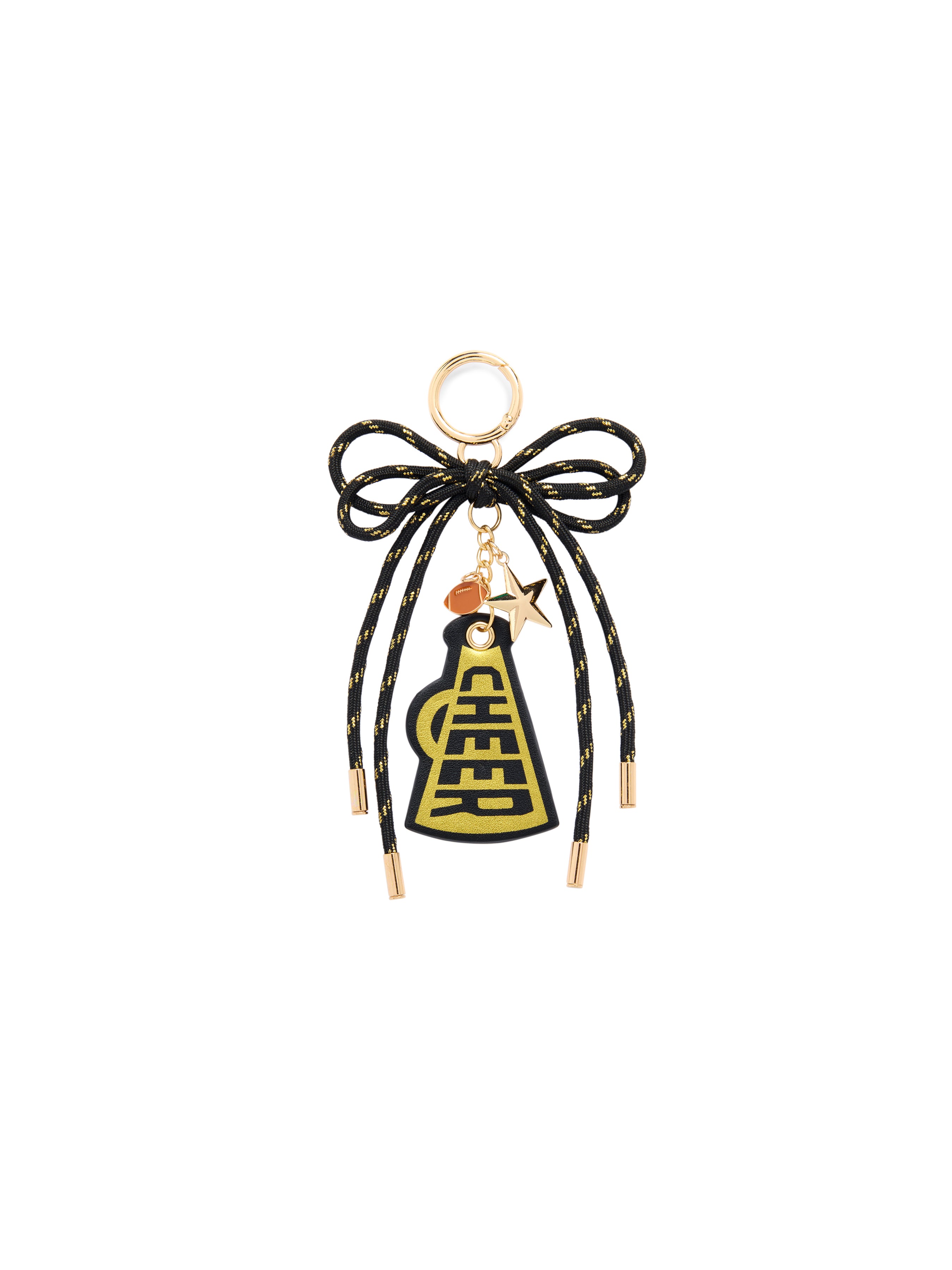 Shiraleah "Cheer" Gameday Bag Charm/Key Ring BLACK / OS