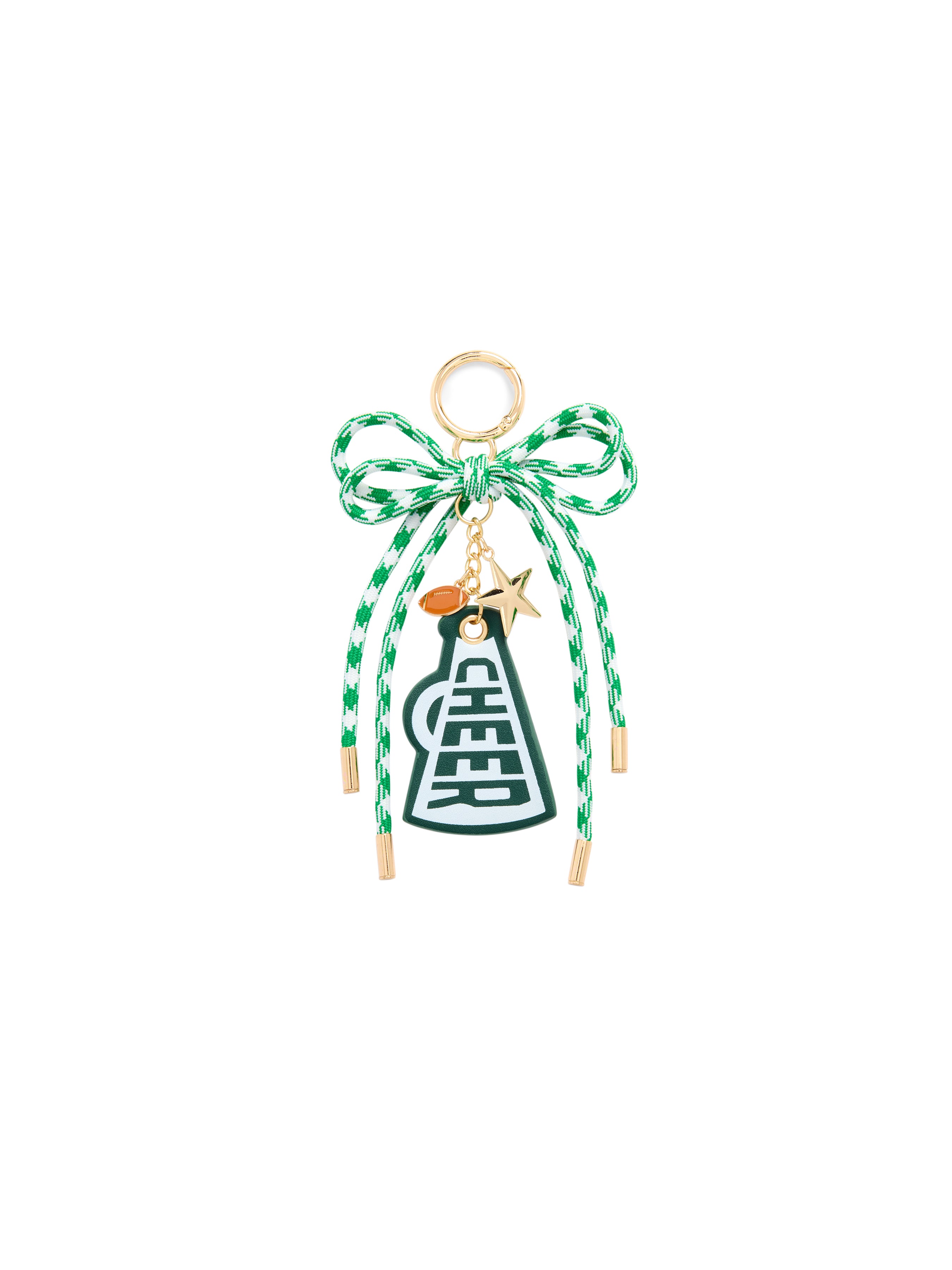Shiraleah "Cheer" Gameday Bag Charm/Key Ring GREEN / OS
