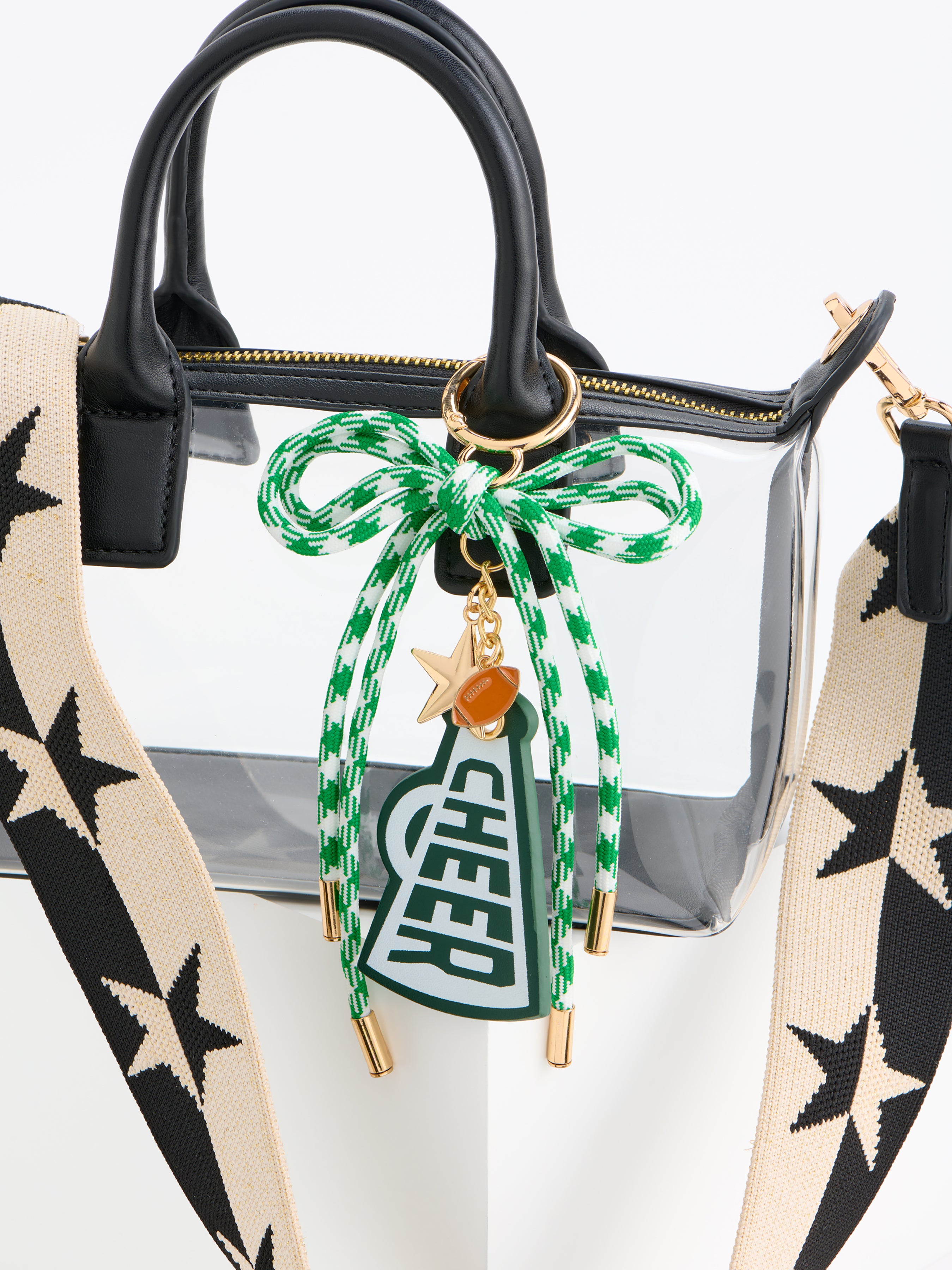 Shiraleah "Cheer" Gameday Bag Charm/Key Ring GREEN / OS