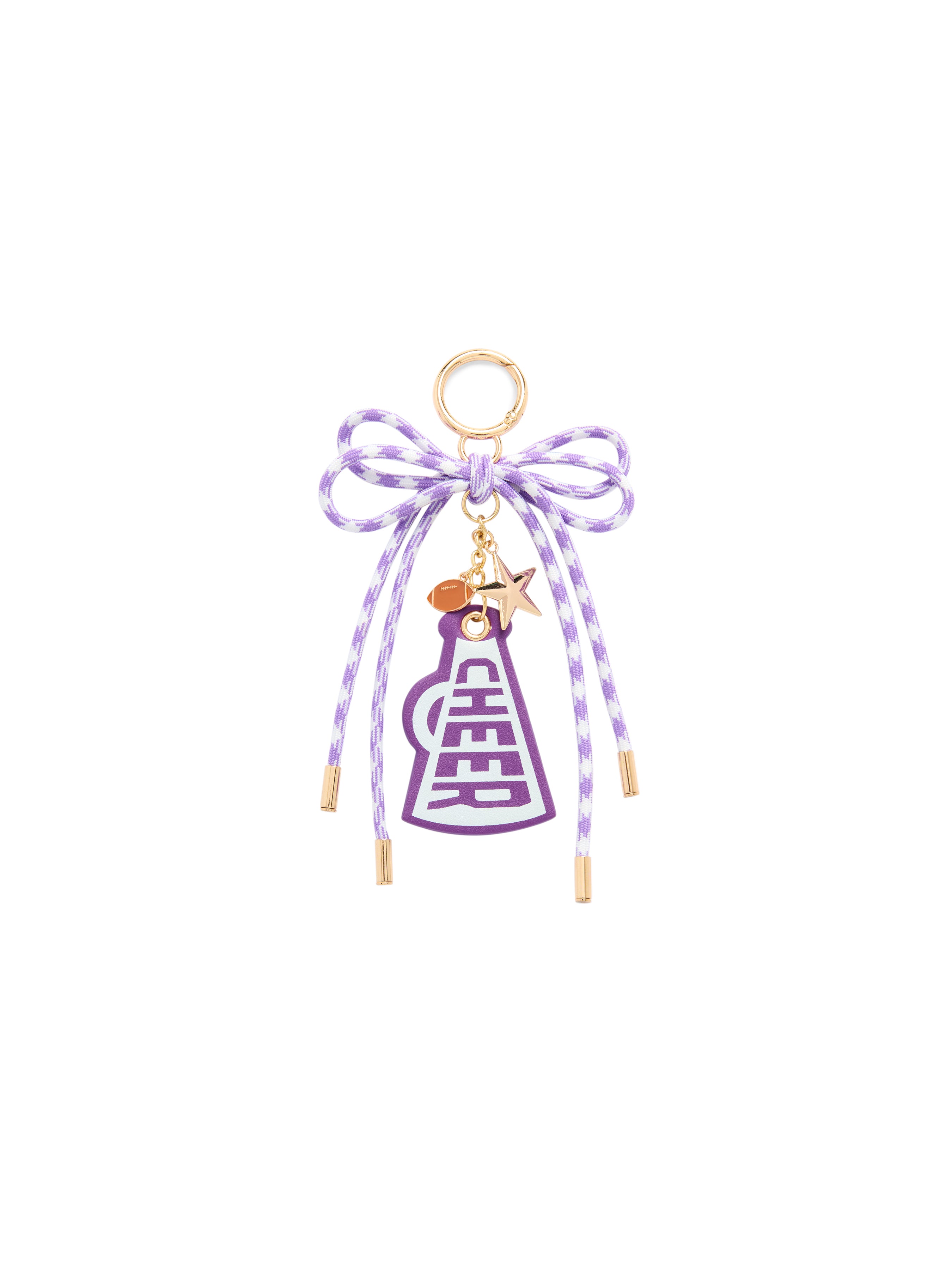 Shiraleah "Cheer" Gameday Bag Charm/Key Ring PURPLE / OS