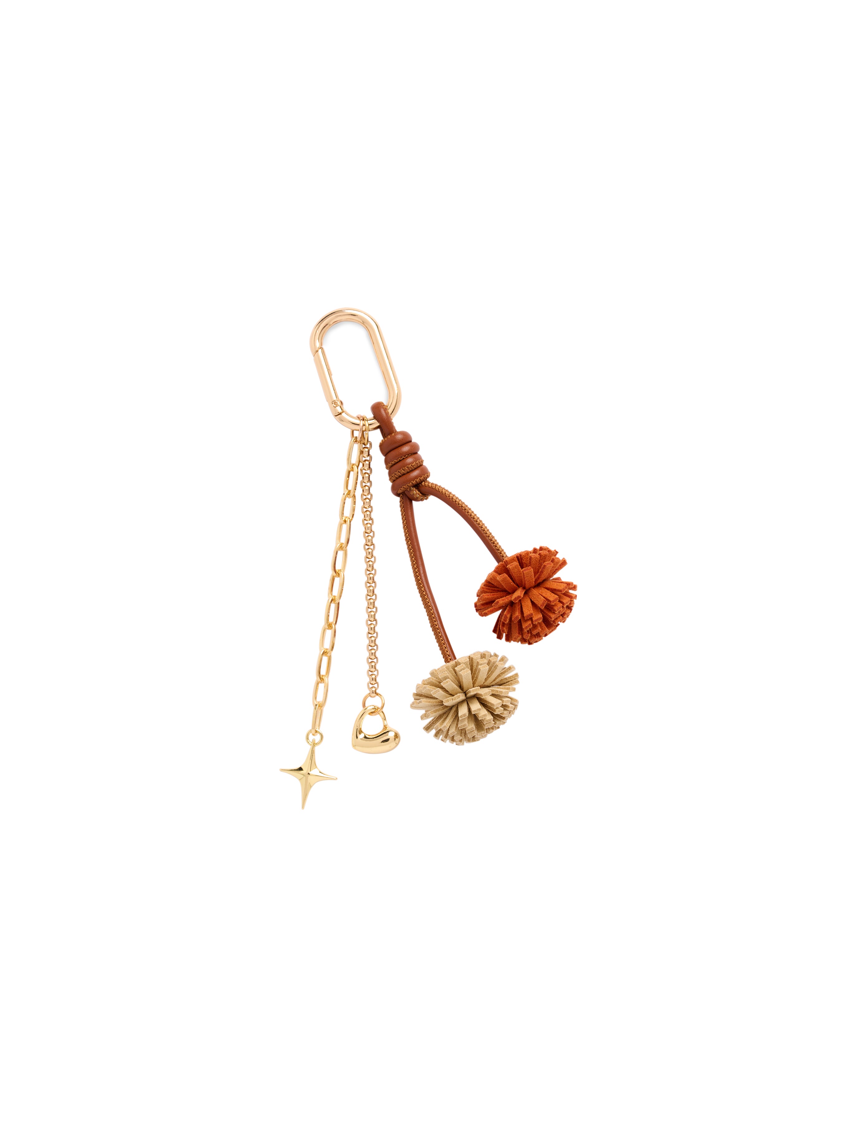 Shiraleah Pom Pom Bag Charm/Key Ring IVORY / OS