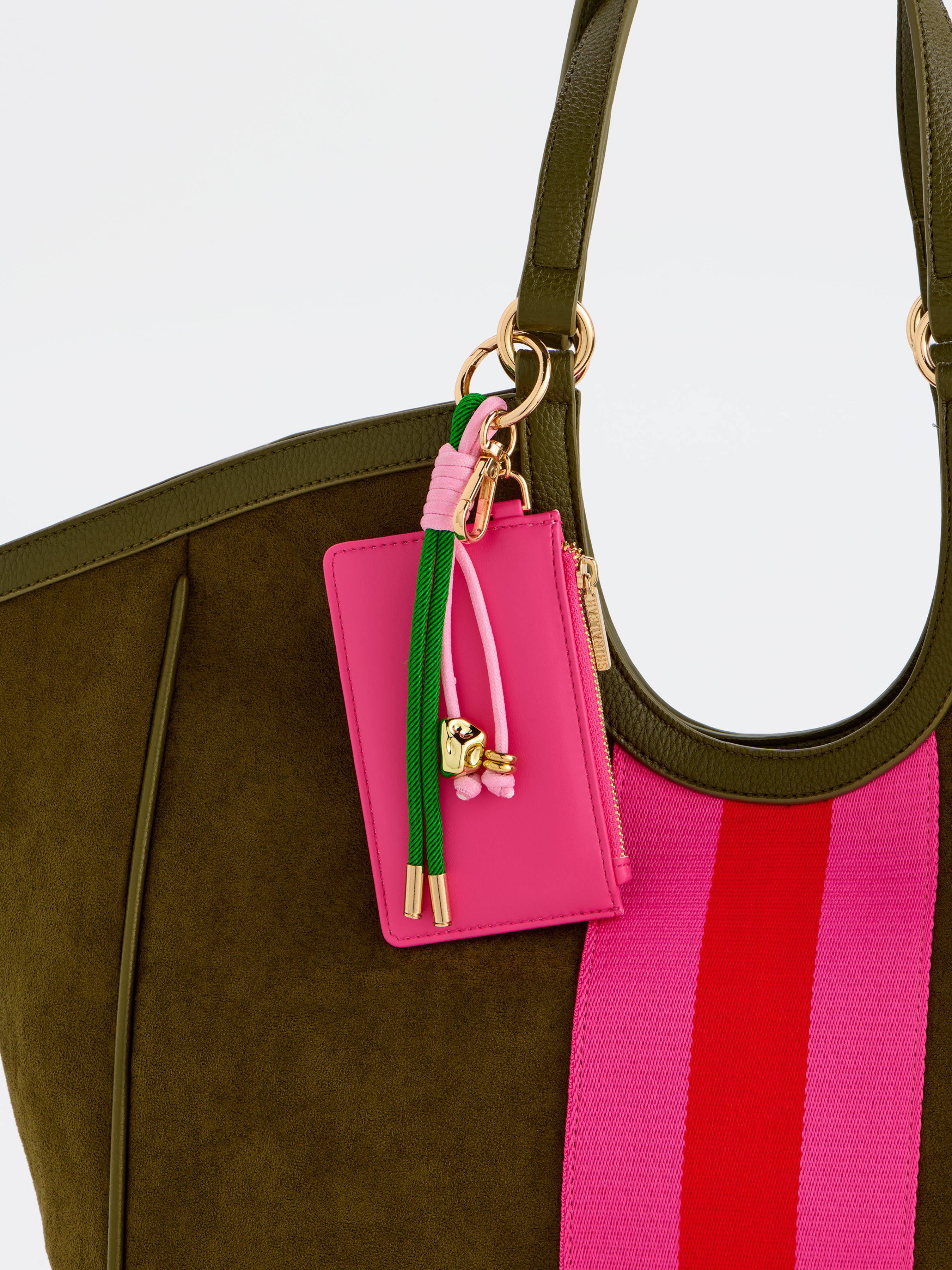 Shiraleah Zippy Card Case/Bag Charm PINK / OS