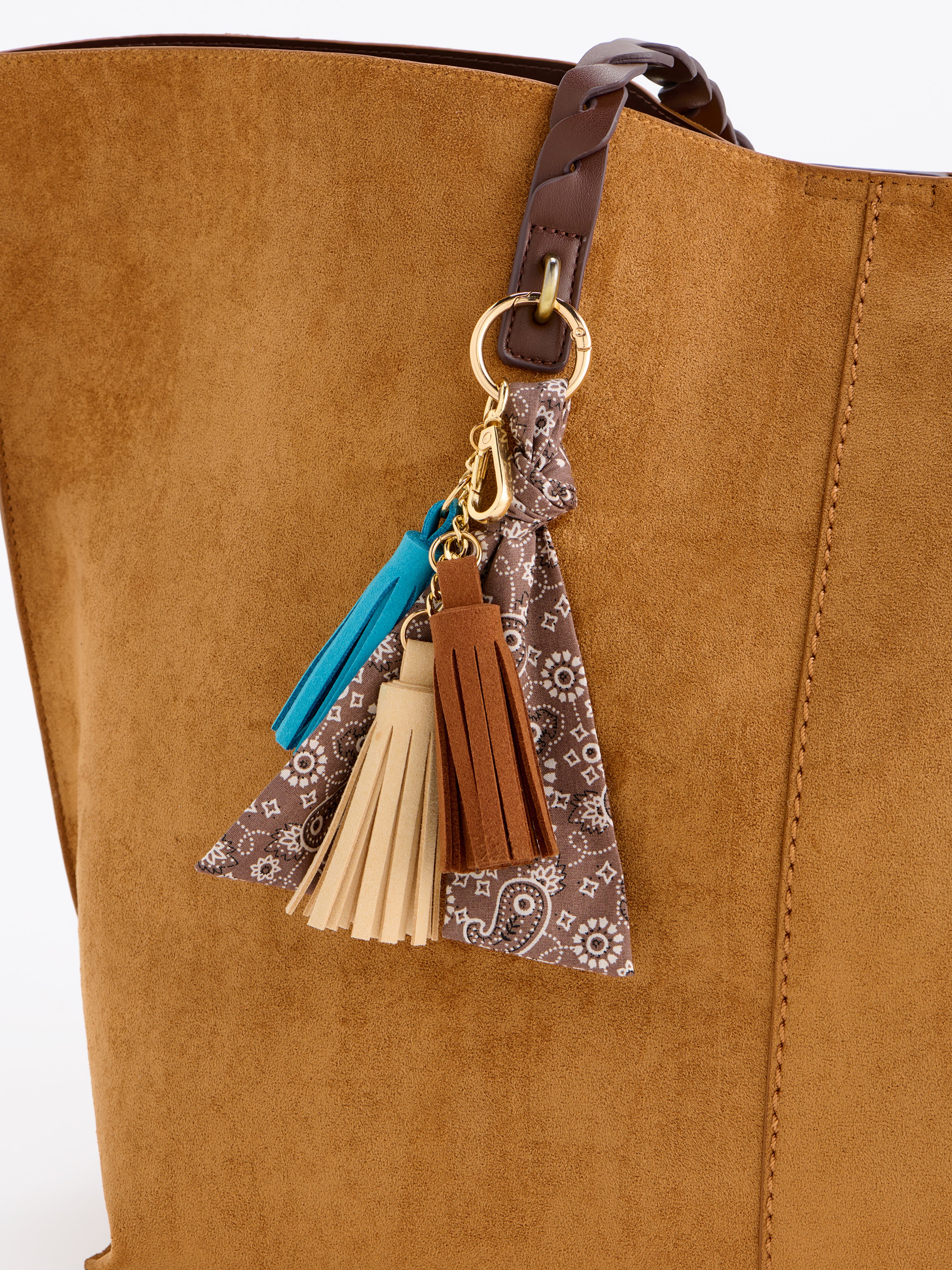 Shiraleah Paisley Bag Charm/Key Ring BROWN / OS