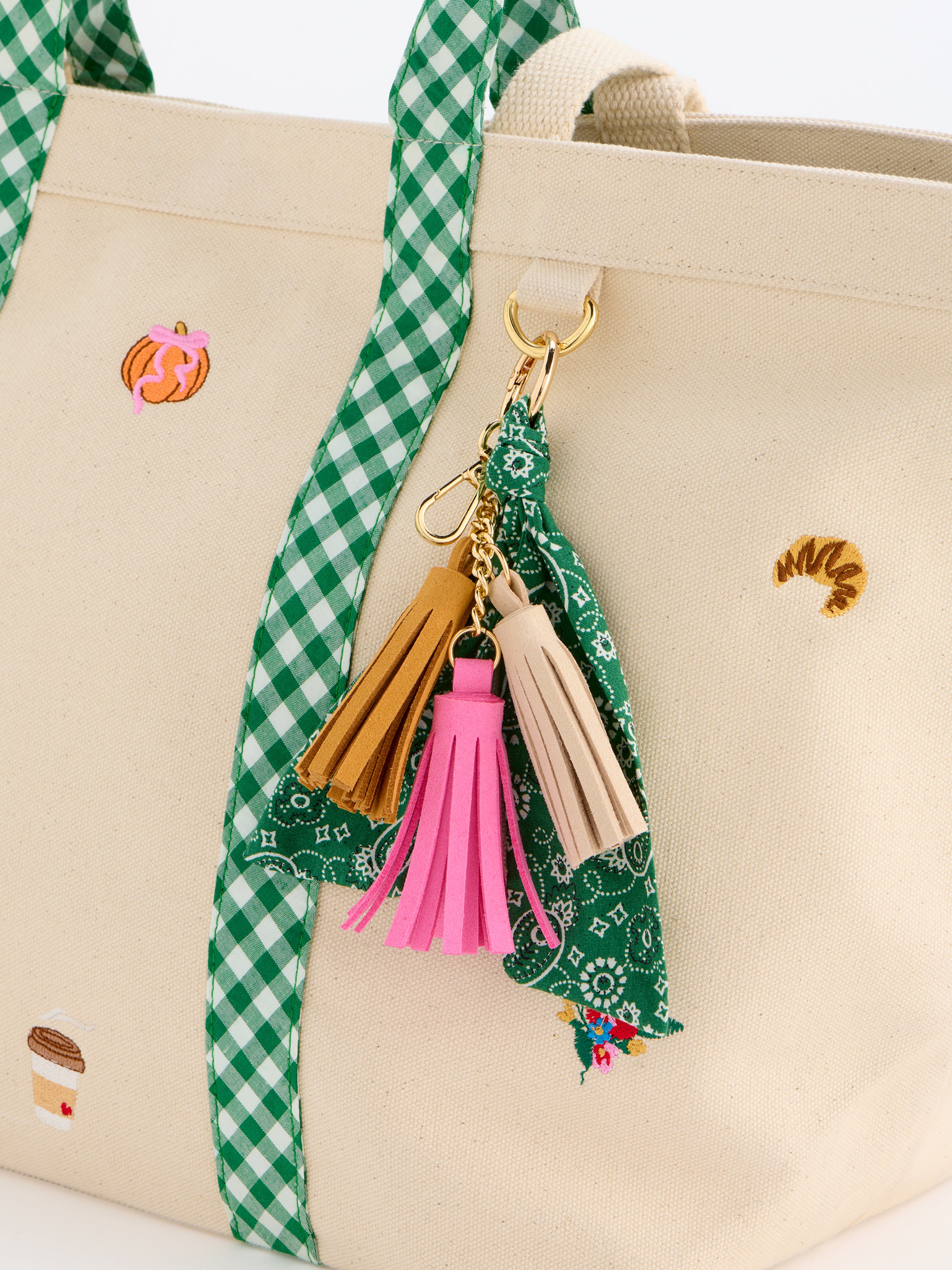 Shiraleah Paisley Bag Charm/Key Ring GREEN / OS