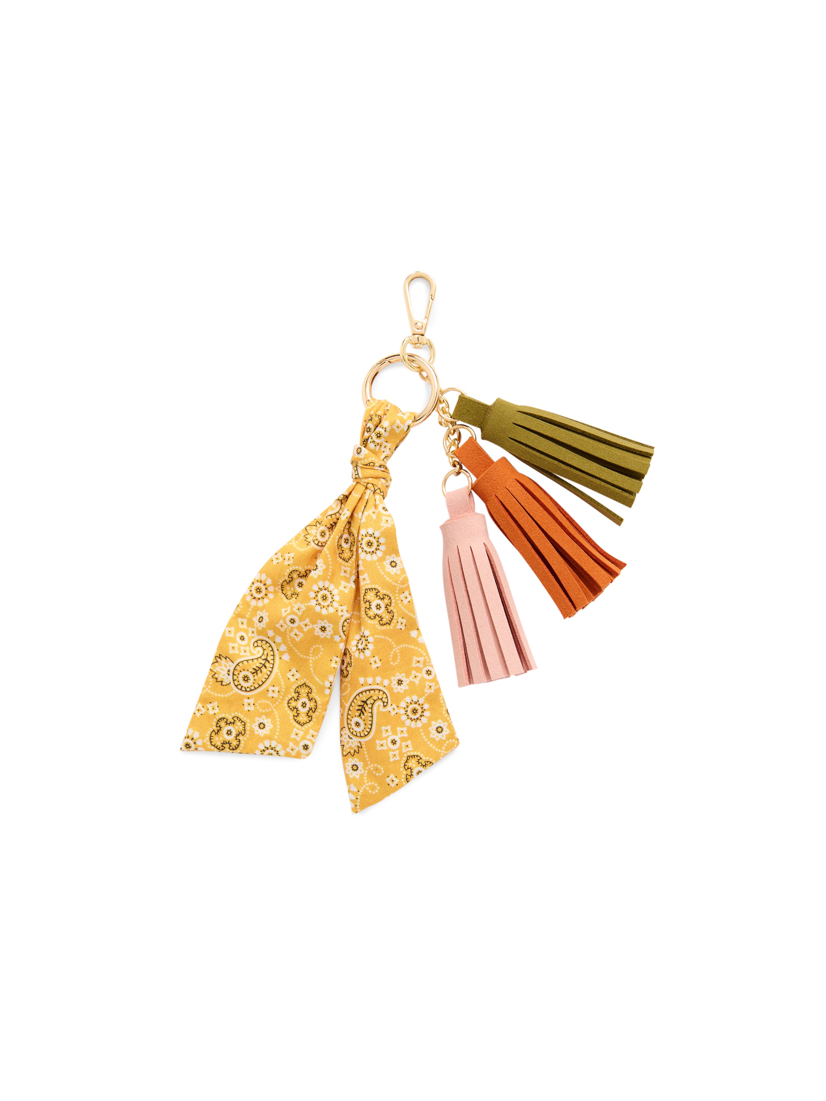 Shiraleah Paisley Bag Charm/Key Ring YELLOW / OS