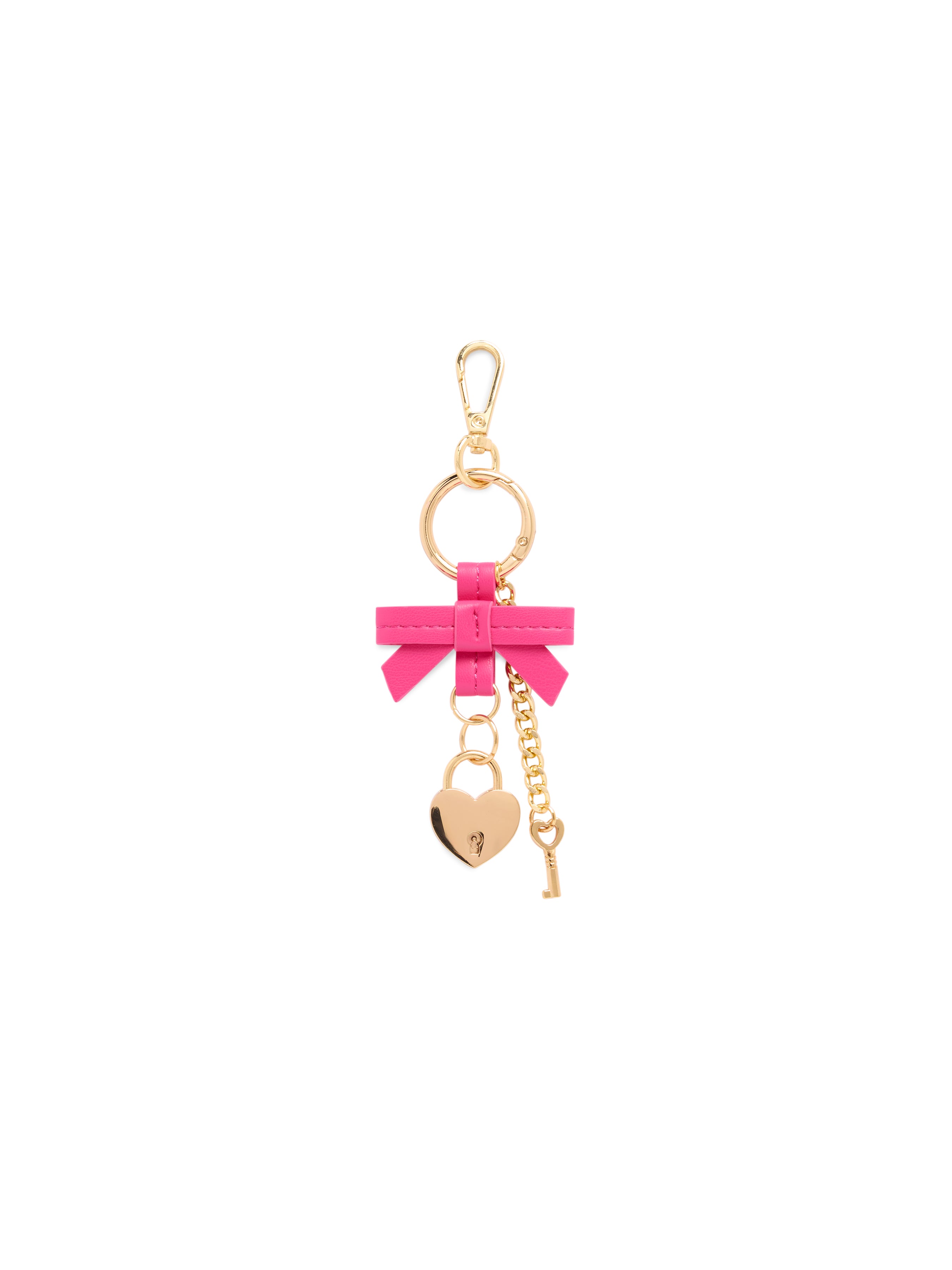 Shiraleah Heart Locket Bag Charm/Key Ring PINK / OS
