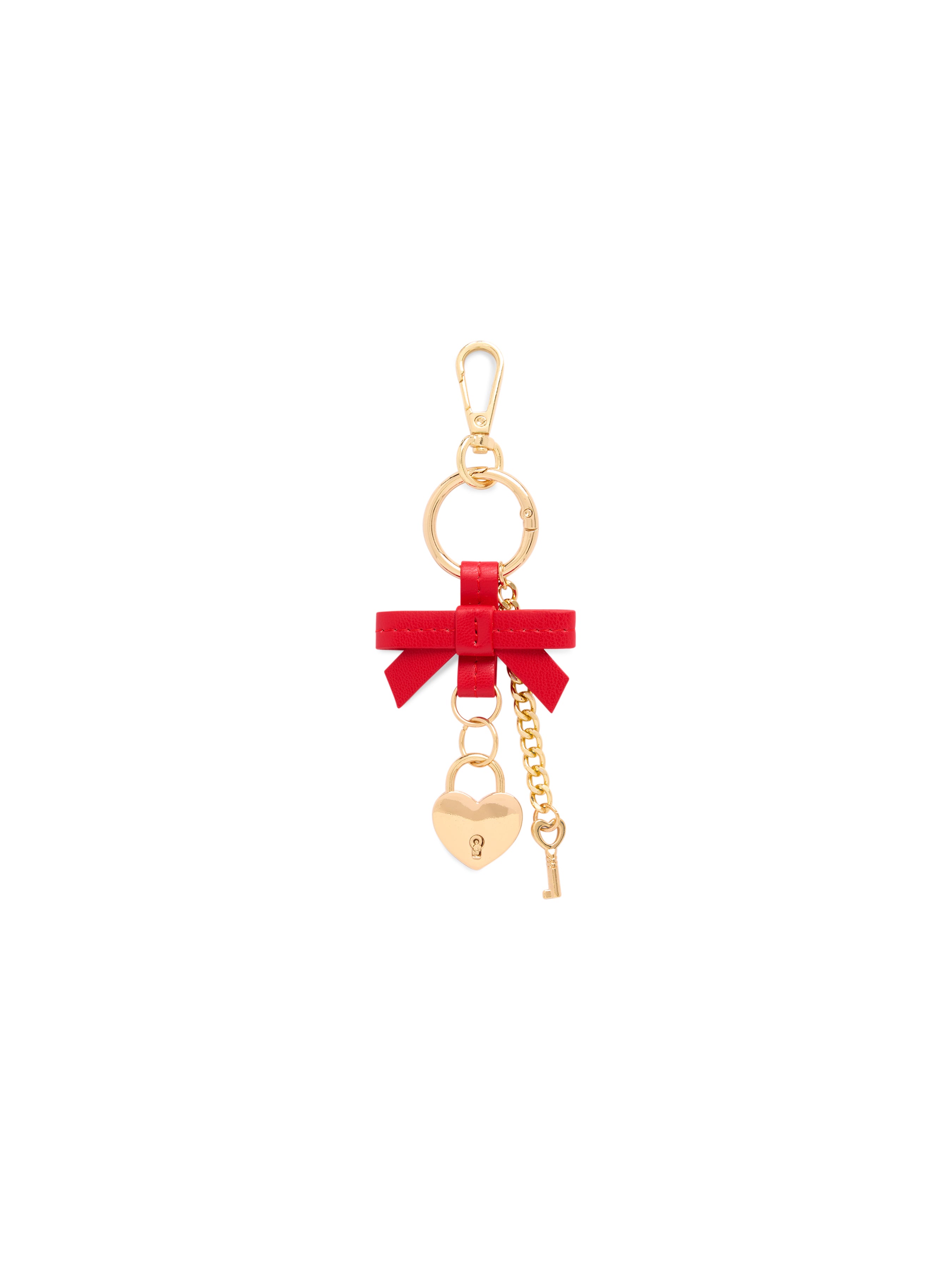 Shiraleah Heart Locket Bag Charm/Key Ring RED / OS