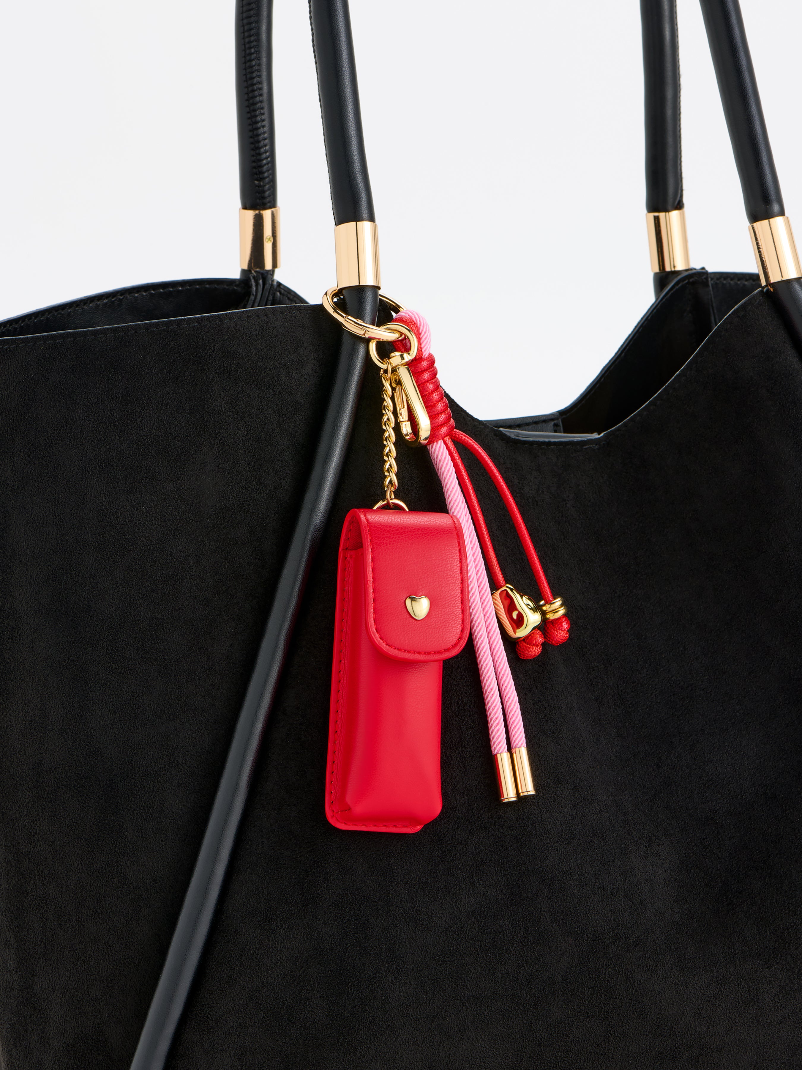 Shiraleah Lipstick Case Bag Charm/Key Ring RED / OS