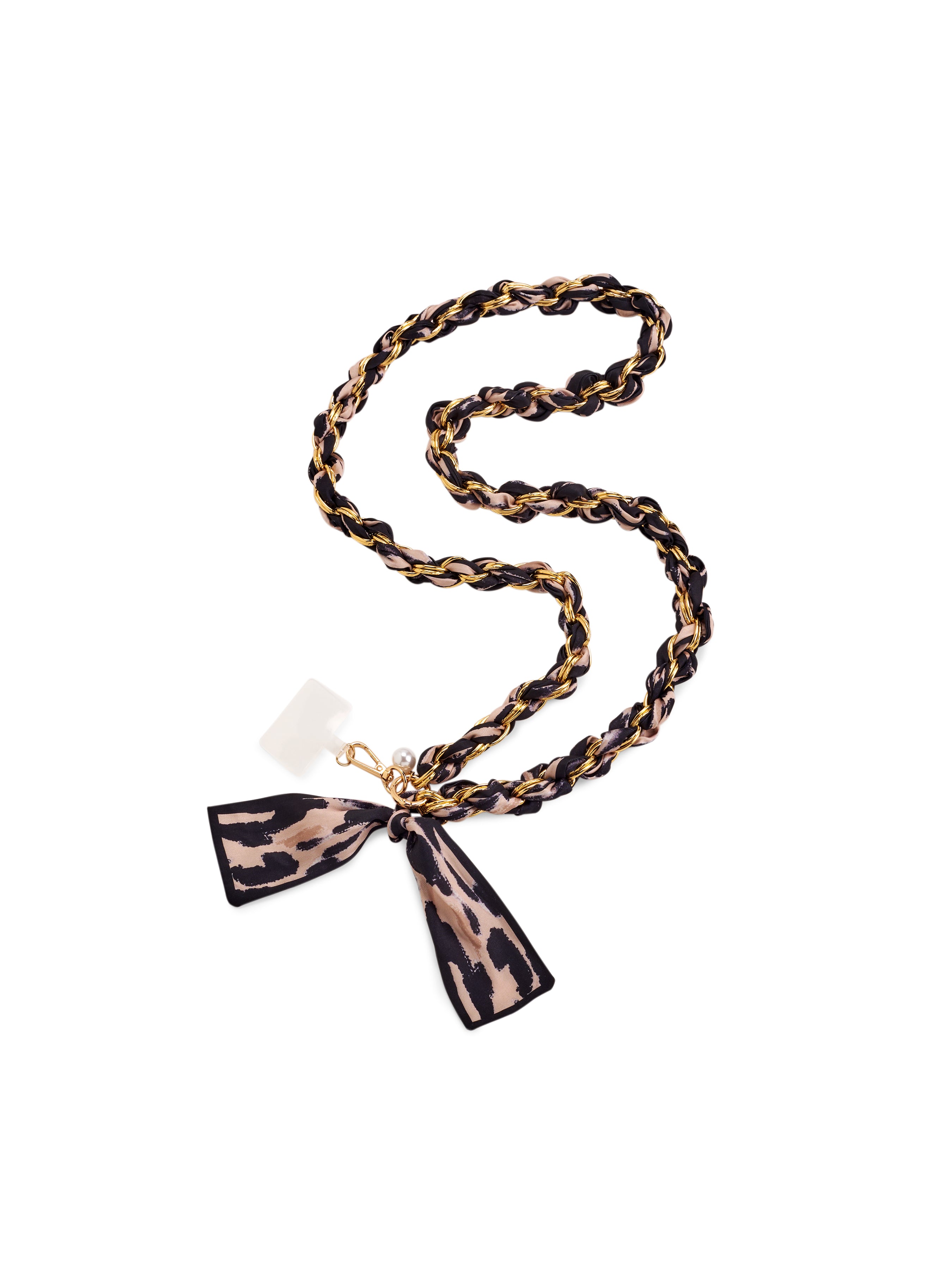 Shiraleah Animal Print Cross-Body Phone Chain, Leopard