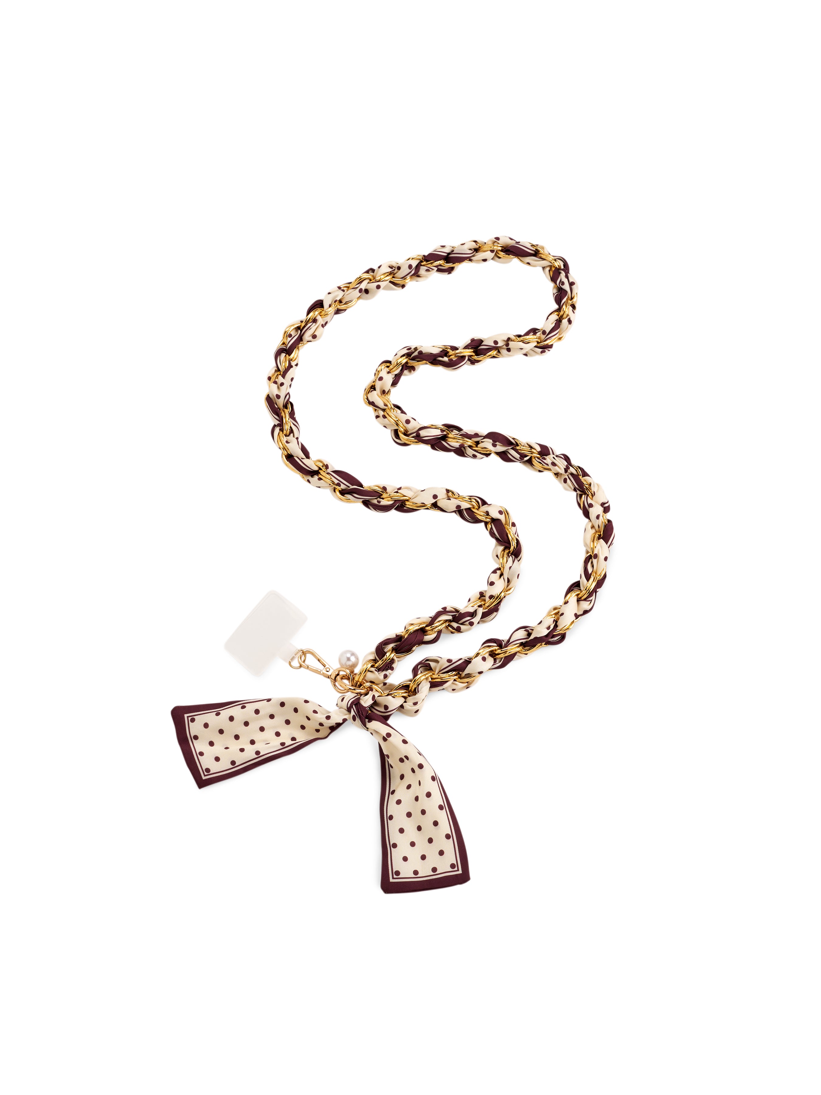 Shiraleah Dots Cross-Body Phone Chain BROWN / OS