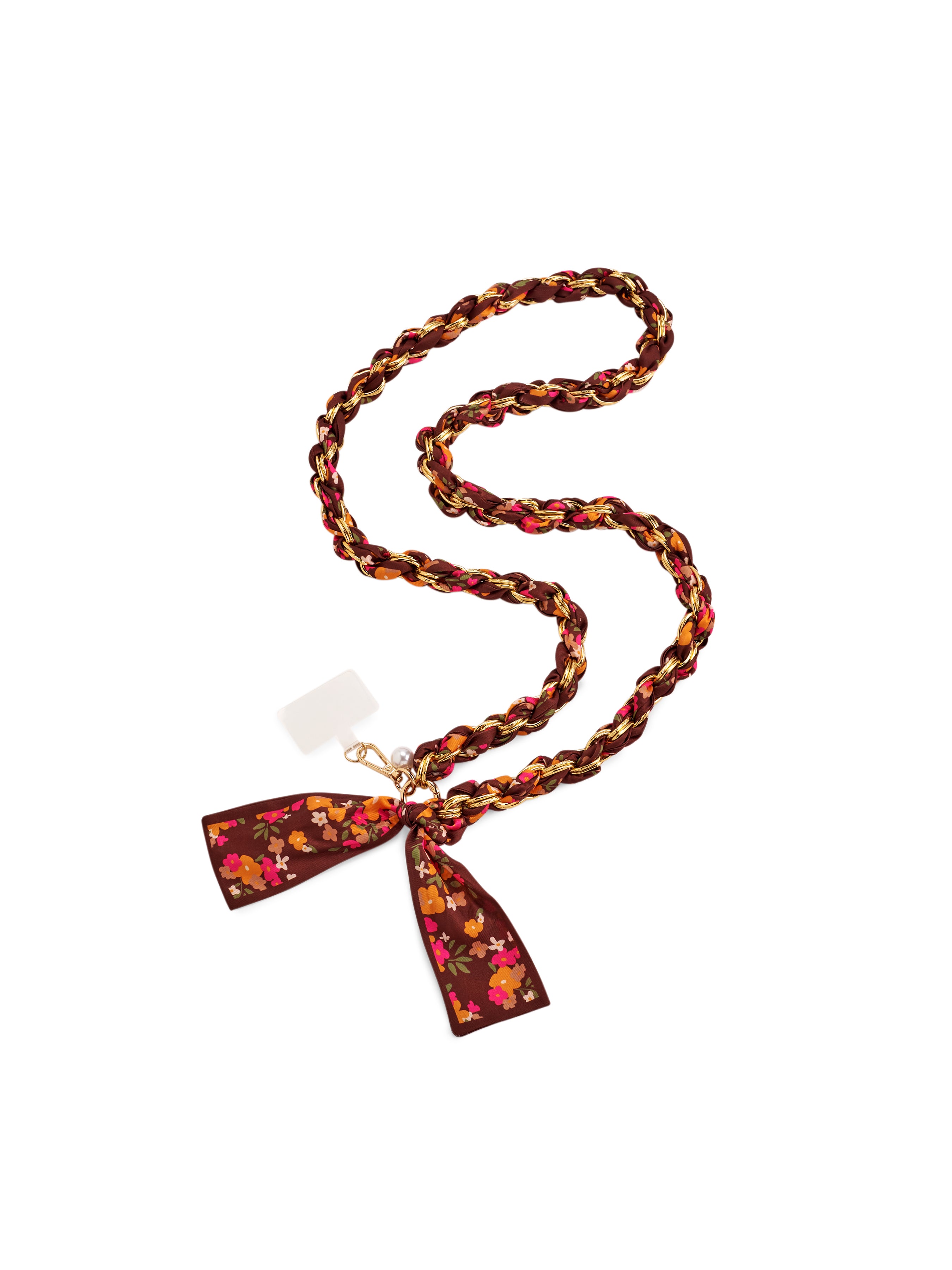 Shiraleah Flower Cross-Body Phone Chain BROWN / OS