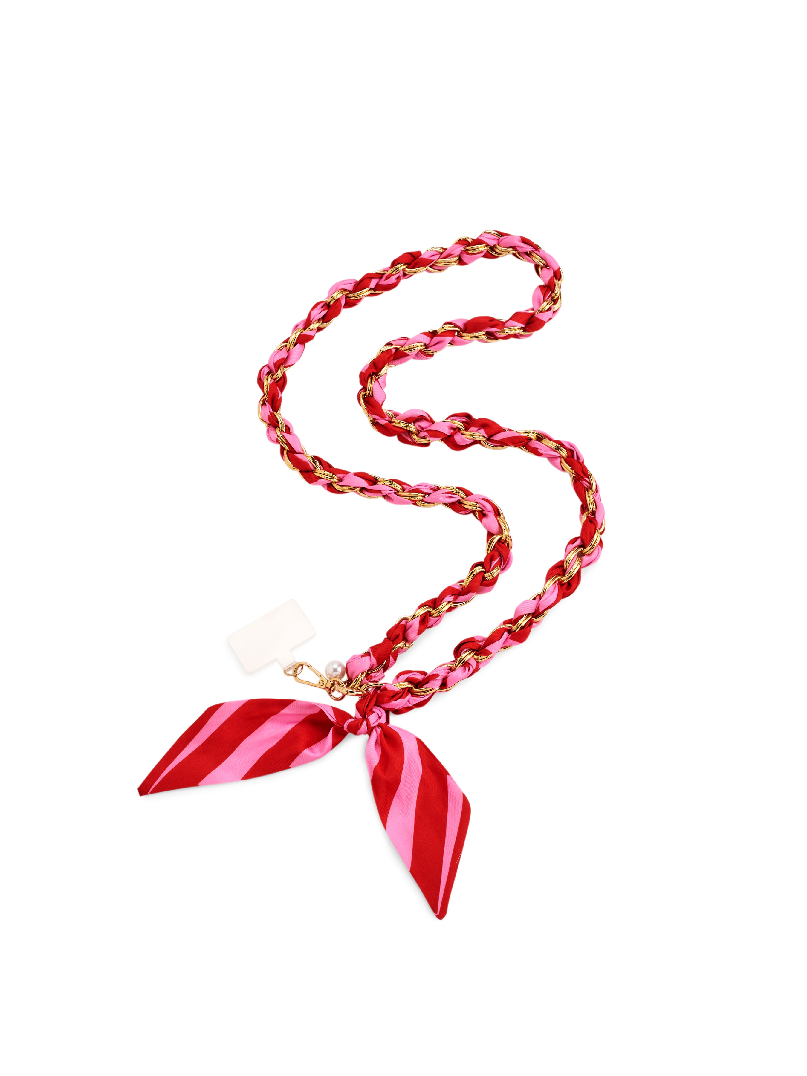 Shiraleah Stripes Cross-Body Phone Chain PINK / OS