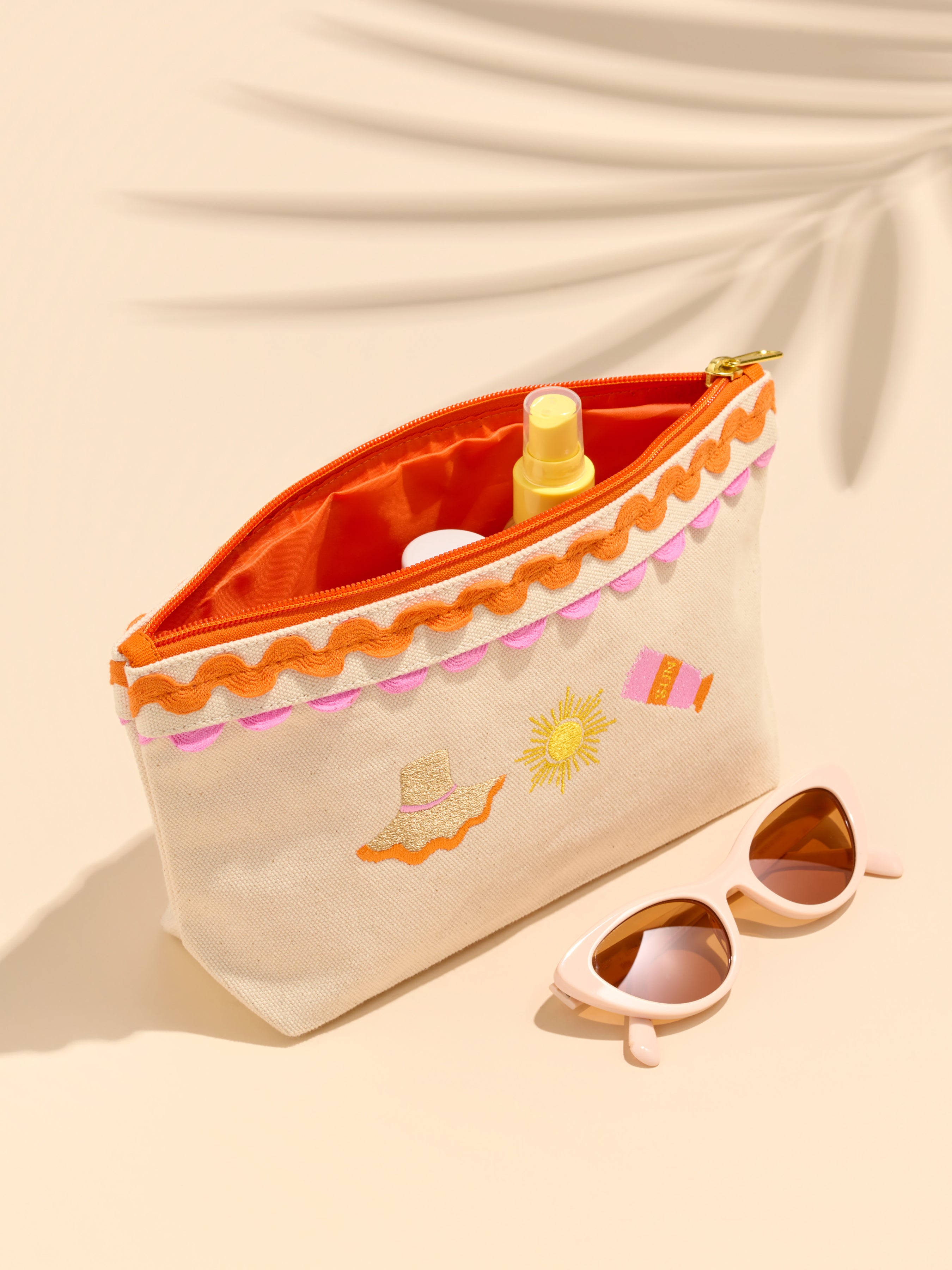 Shiraleah Poppy Zip Pouch ORANGE