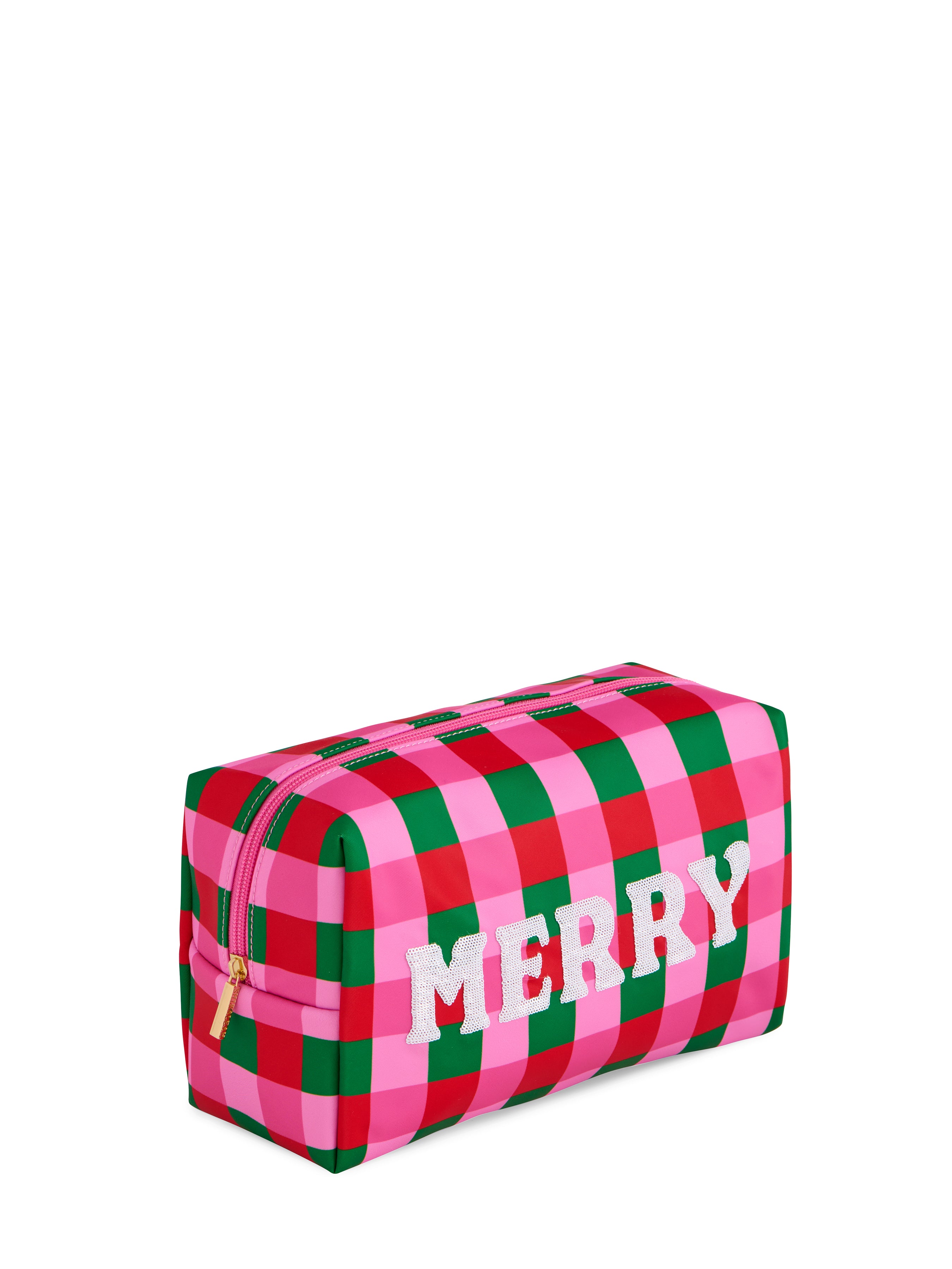 Shiraleah Cara Checkered "Merry" Zip Pouch, Multi