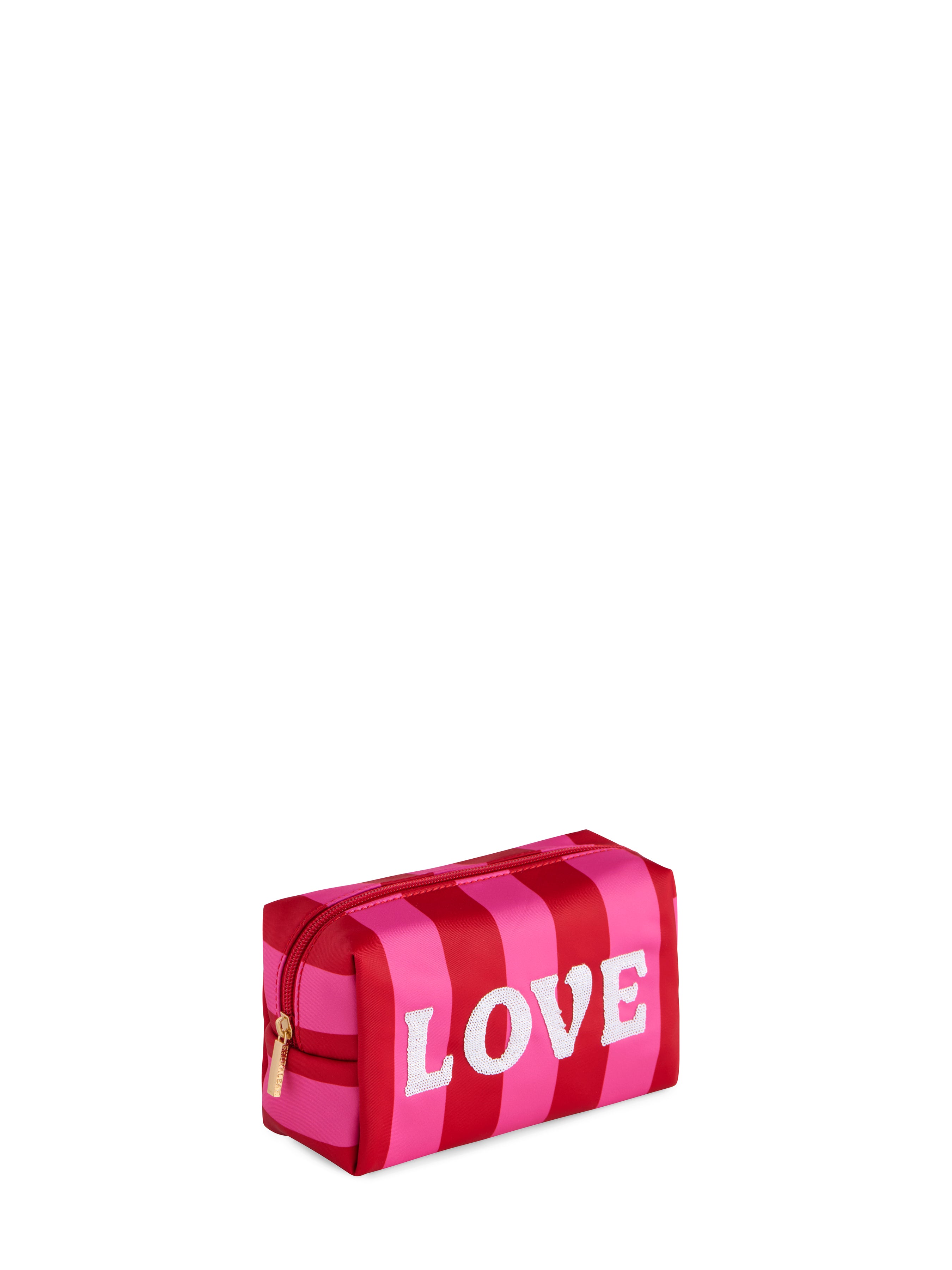 Shiraleah Cara Striped "Love" Zip Pouch, Red