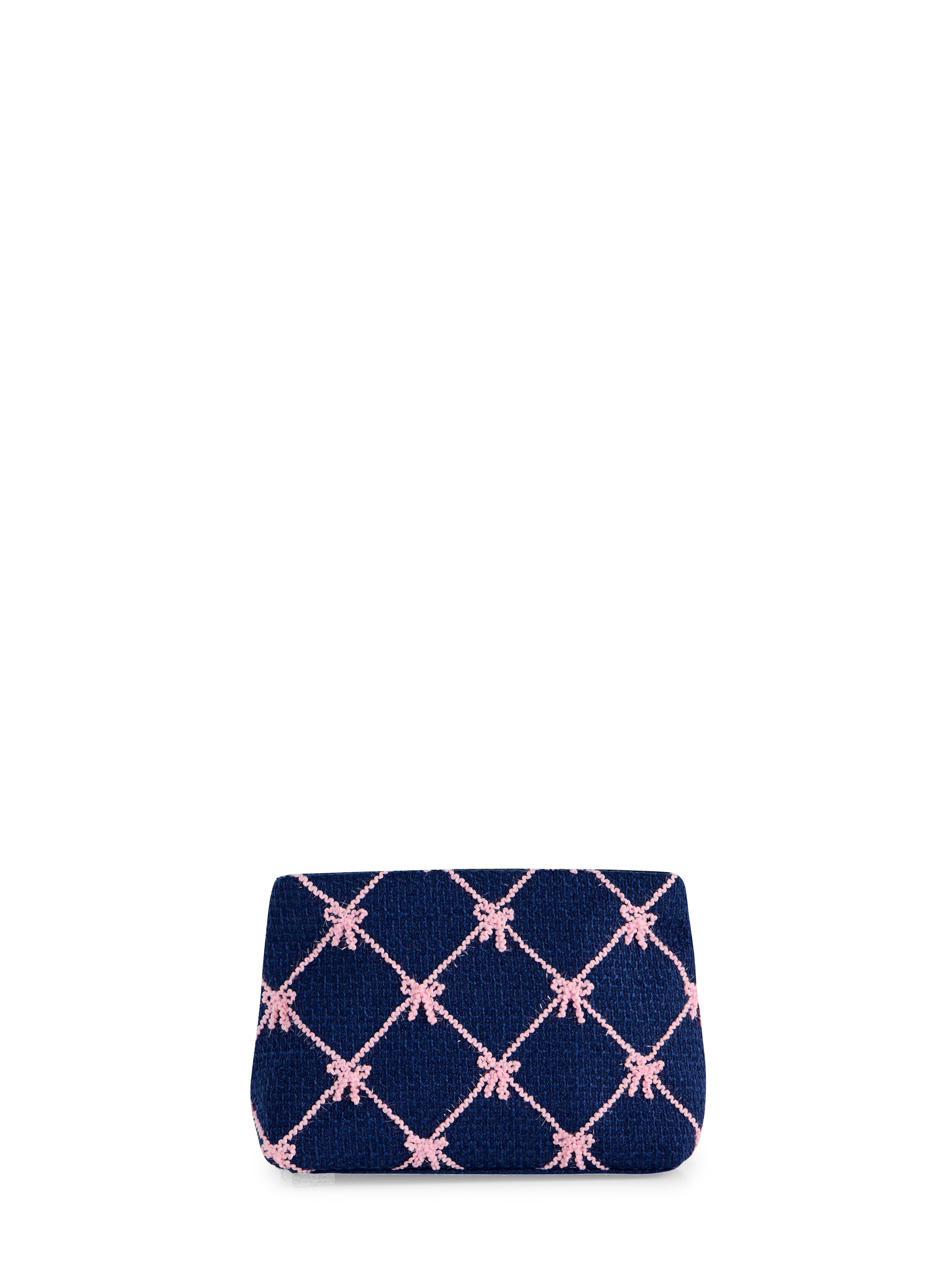 Shiraleah Tinsel Bow Zip Pouch NAVY