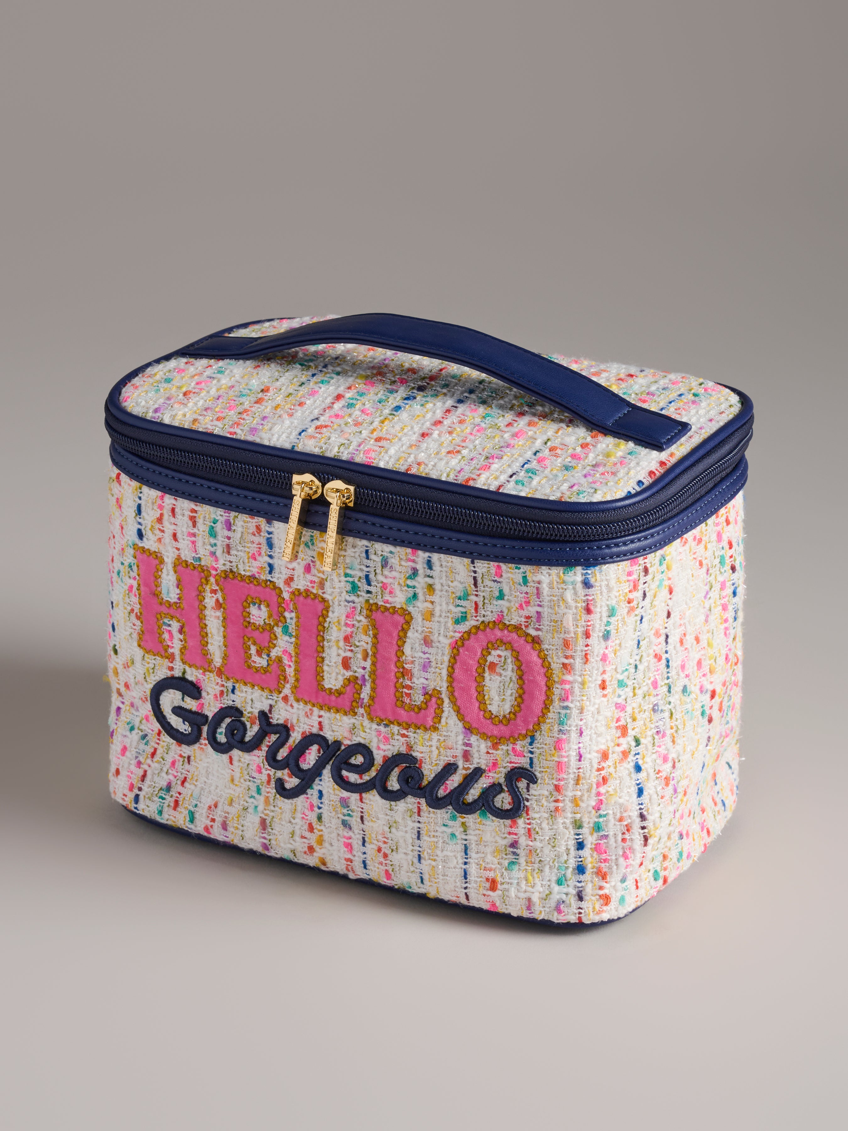 Shiraleah Audrey "Hello Gorgeous" Cosmetic Case, Multi