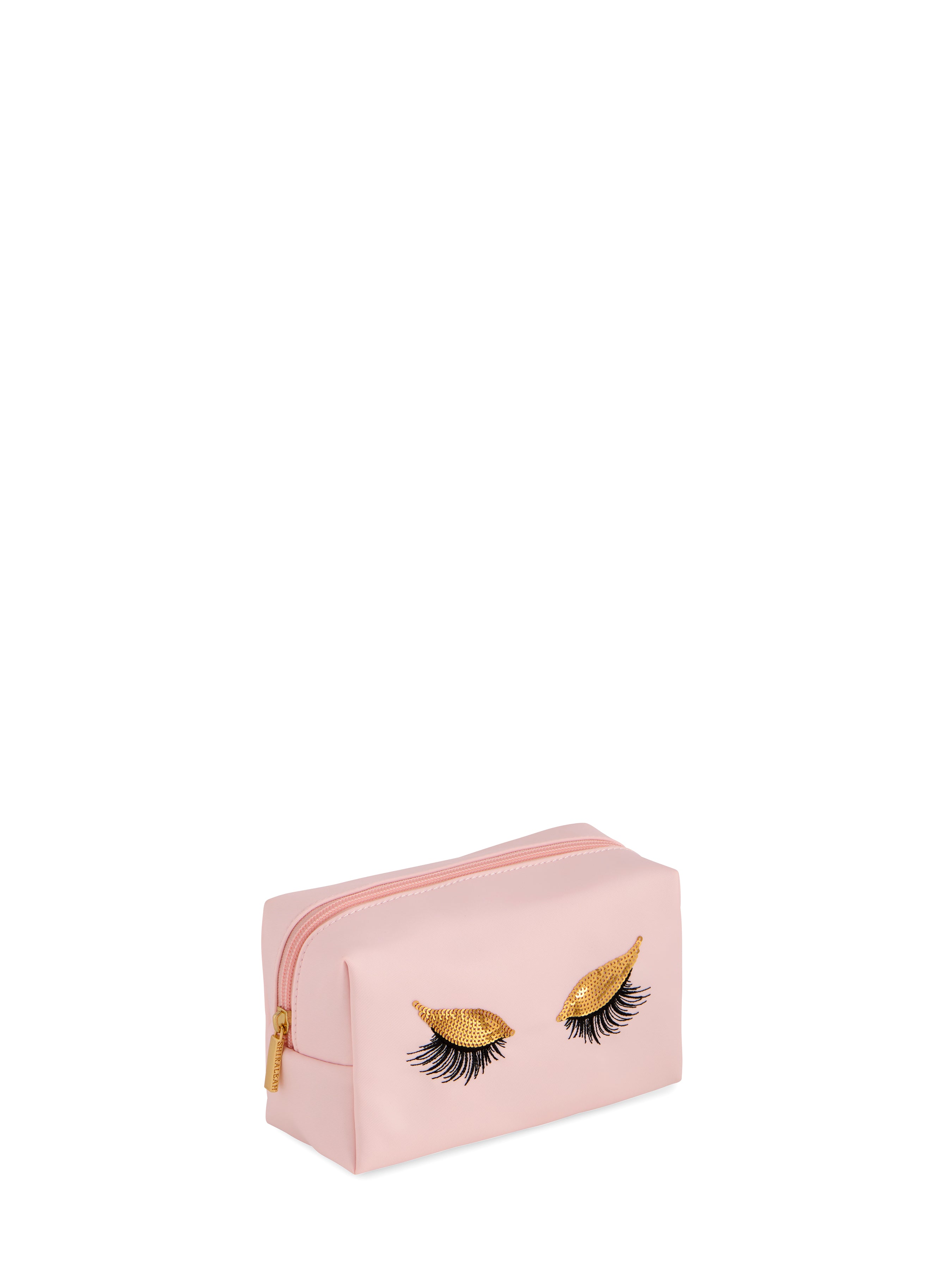 Shiraleah Sequin Eyelash Zip Pouch, Blush