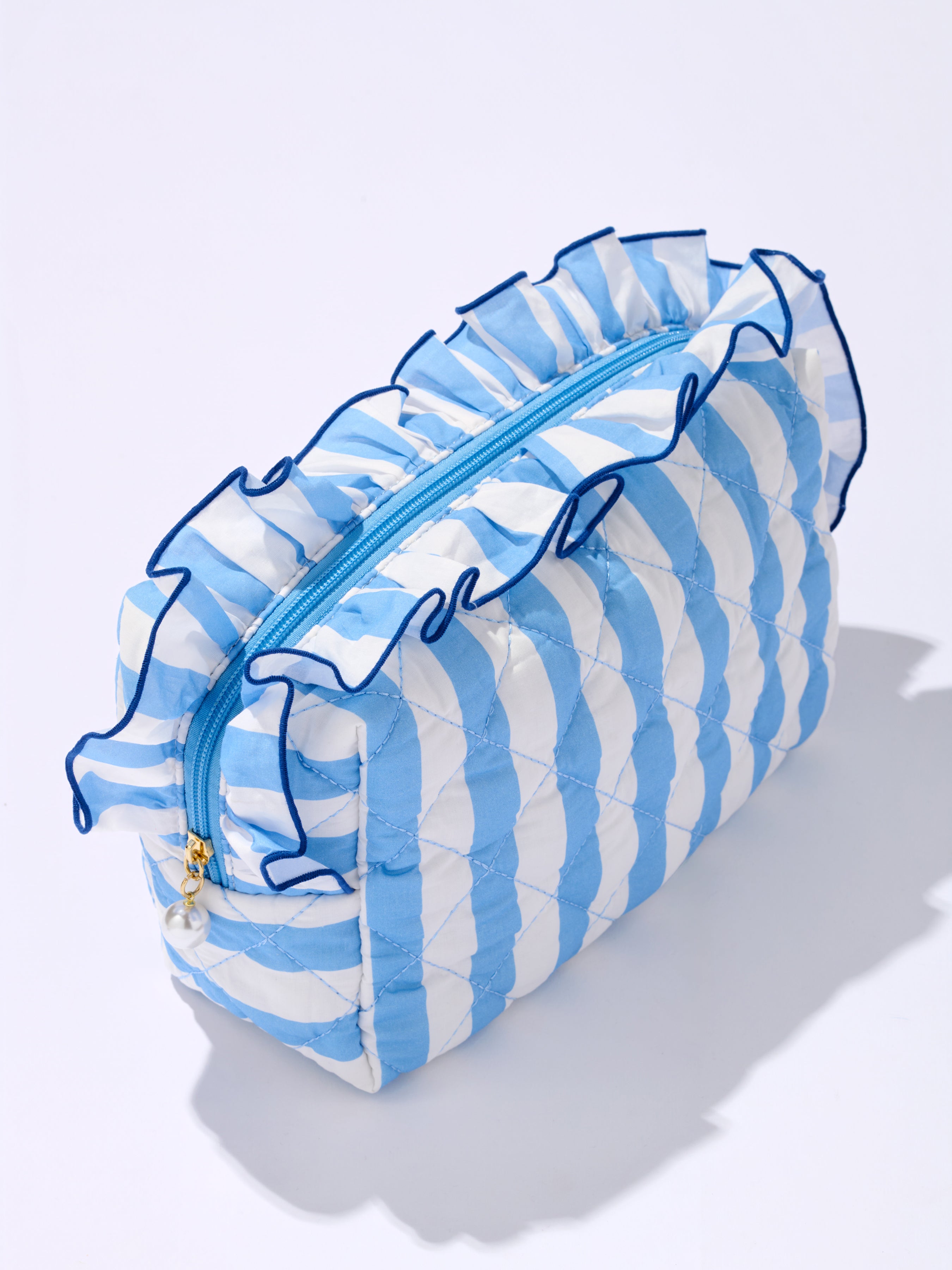 Shiraleah Fancy Large Zip Pouch BLUE