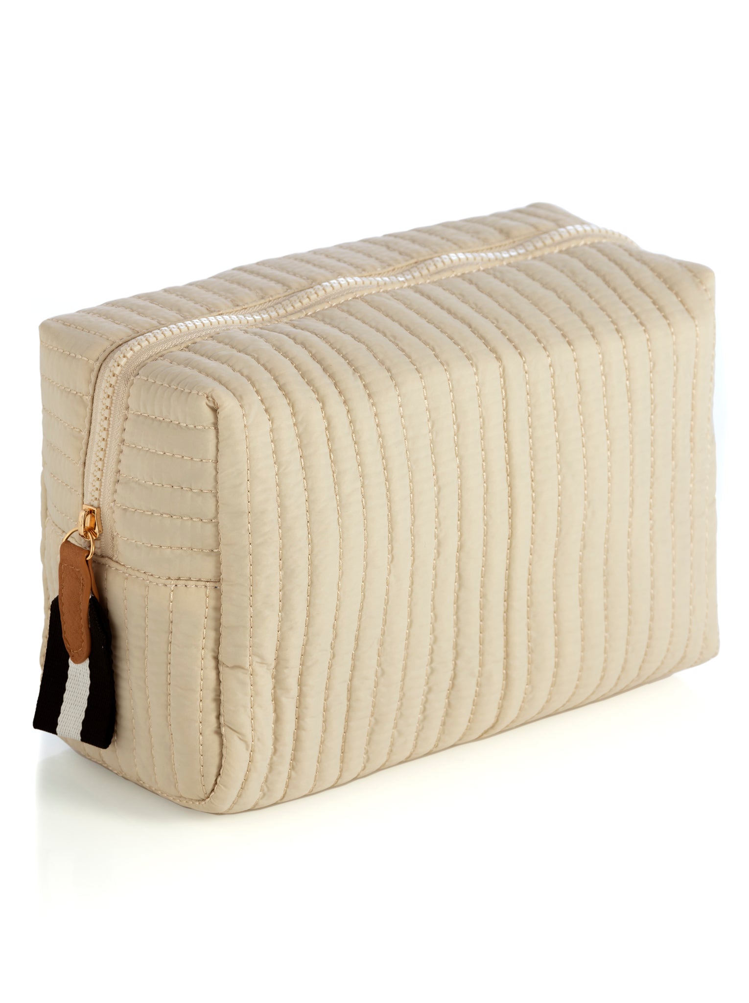Shiraleah Ezra Large Boxy Cosmetic Pouch IVORY