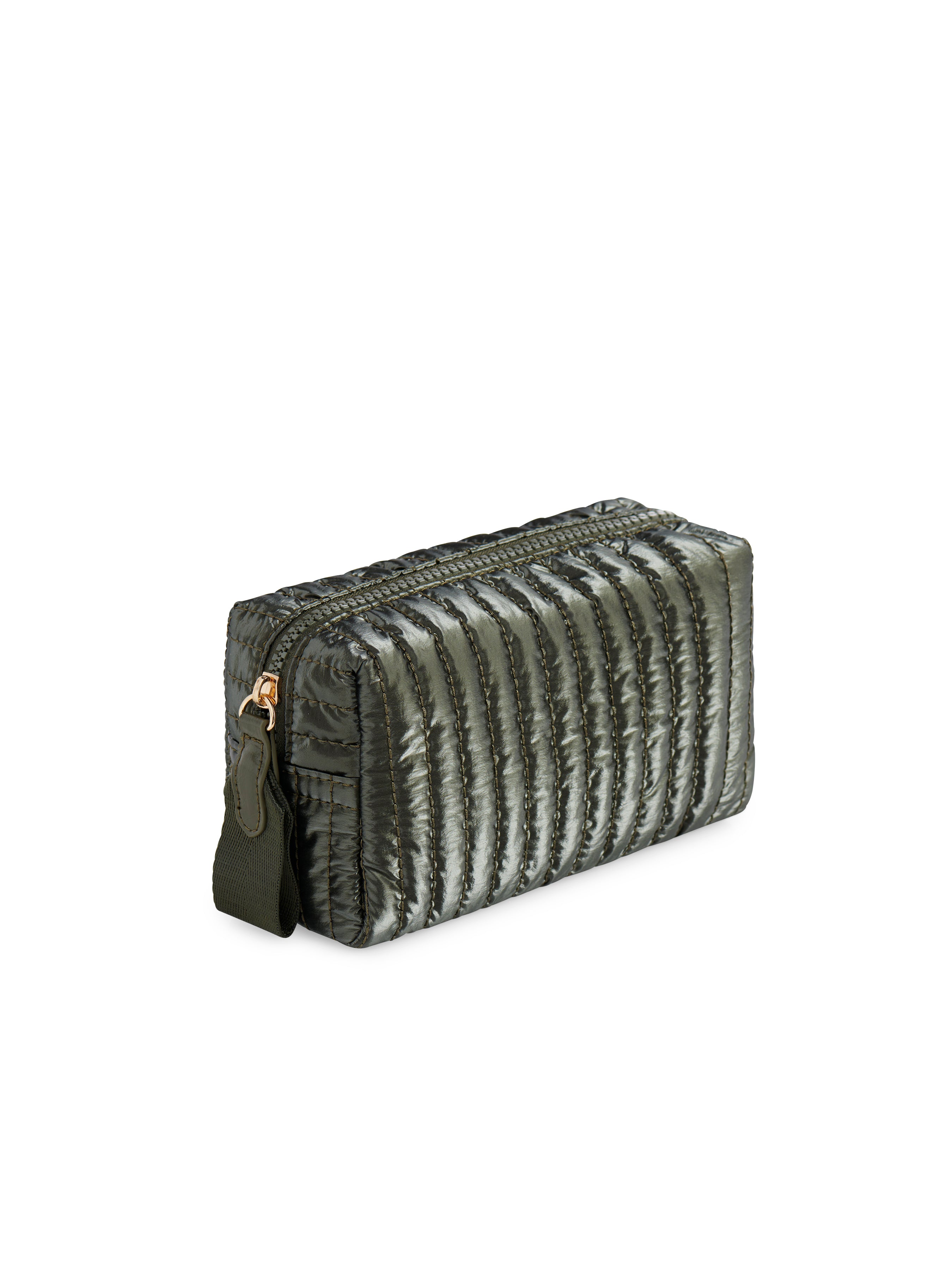 Shiraleah Logan Small Boxy Cosmetic Pouch OLIVE