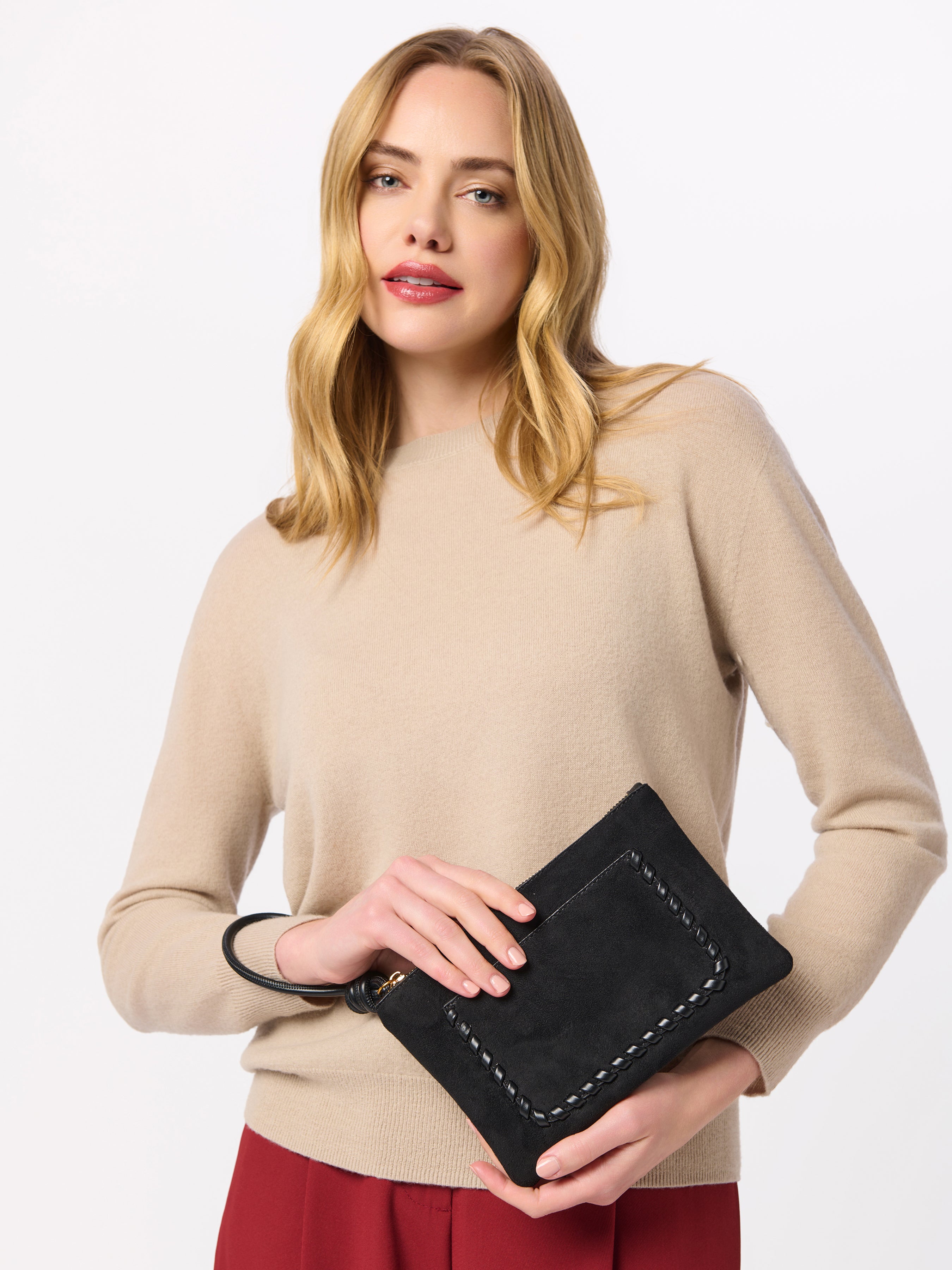 Shiraleah Paige Wristlet/Zip Pouch BLACK / OS