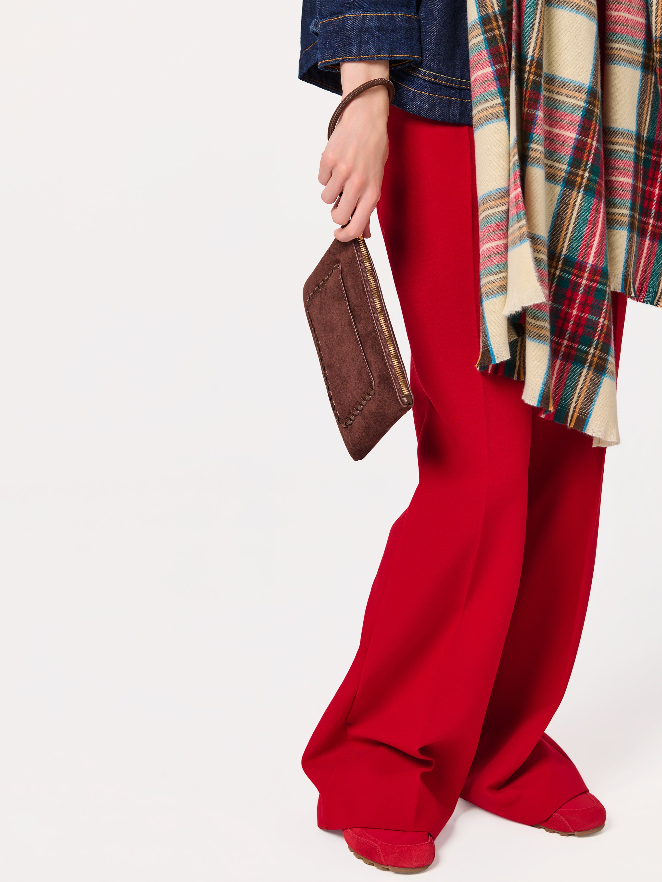 Shiraleah Paige Wristlet/Zip Pouch CHOCOLATE / OS
