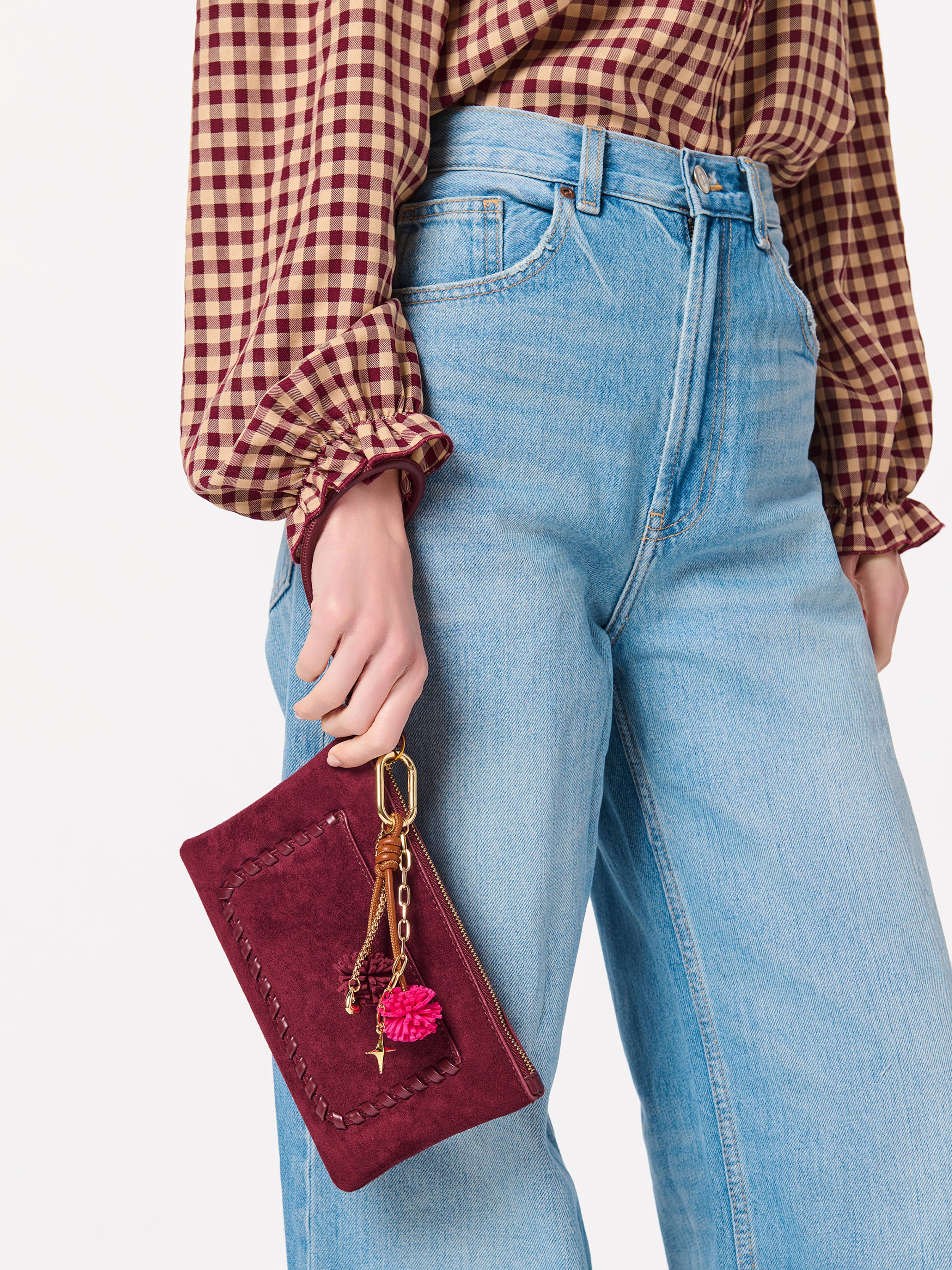 Shiraleah Paige Wristlet/Zip Pouch WINE / OS