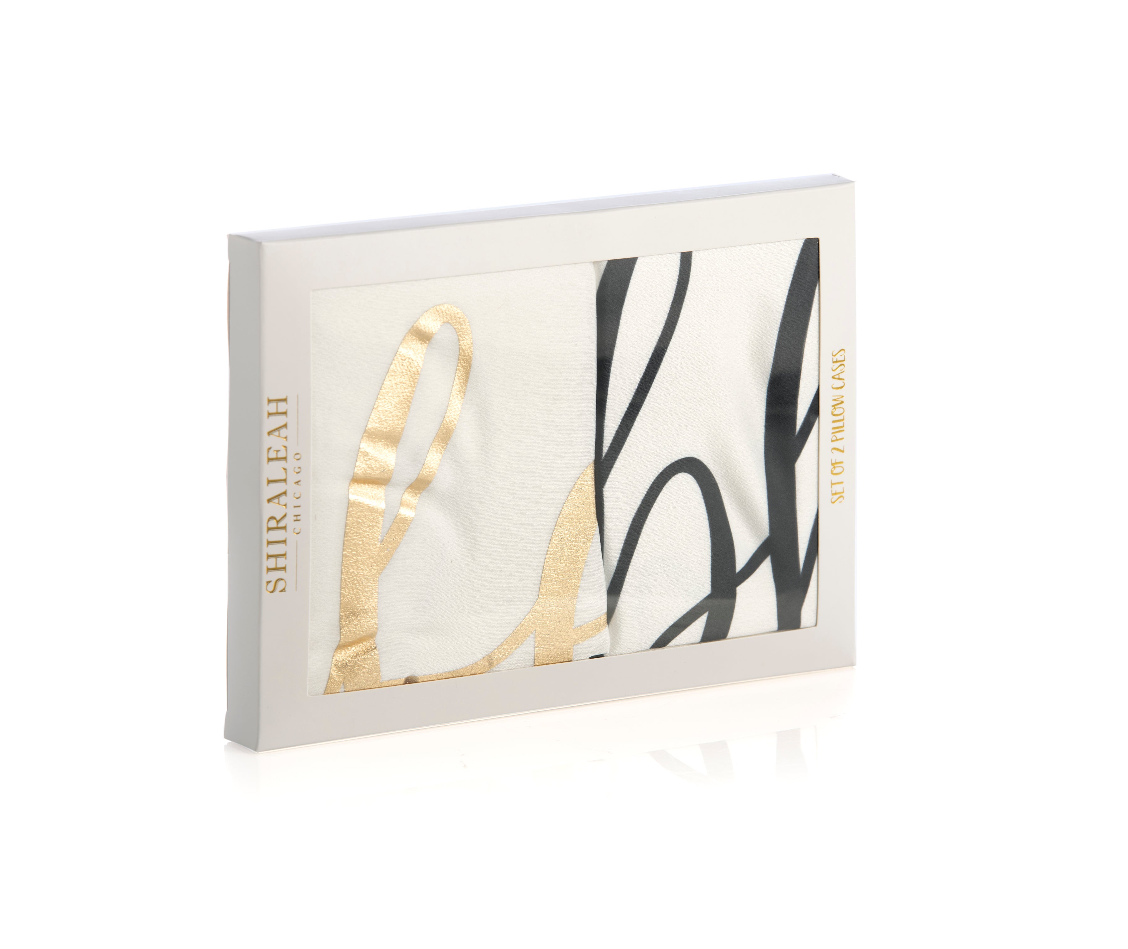 Shiraleah Set of 2 "Hubby/Wifey" Standard Pillow Cases, Ivory