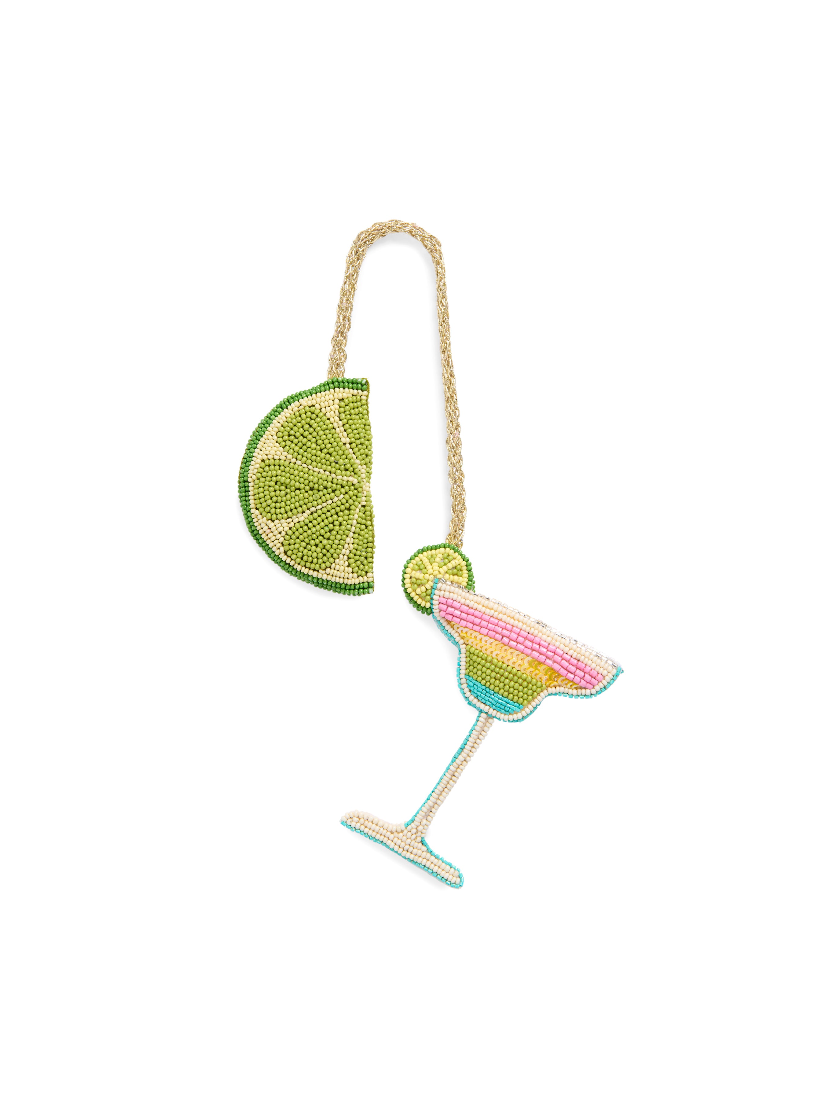 Shiraleah Lime/Margarita Beaded Bag Charm, Multi