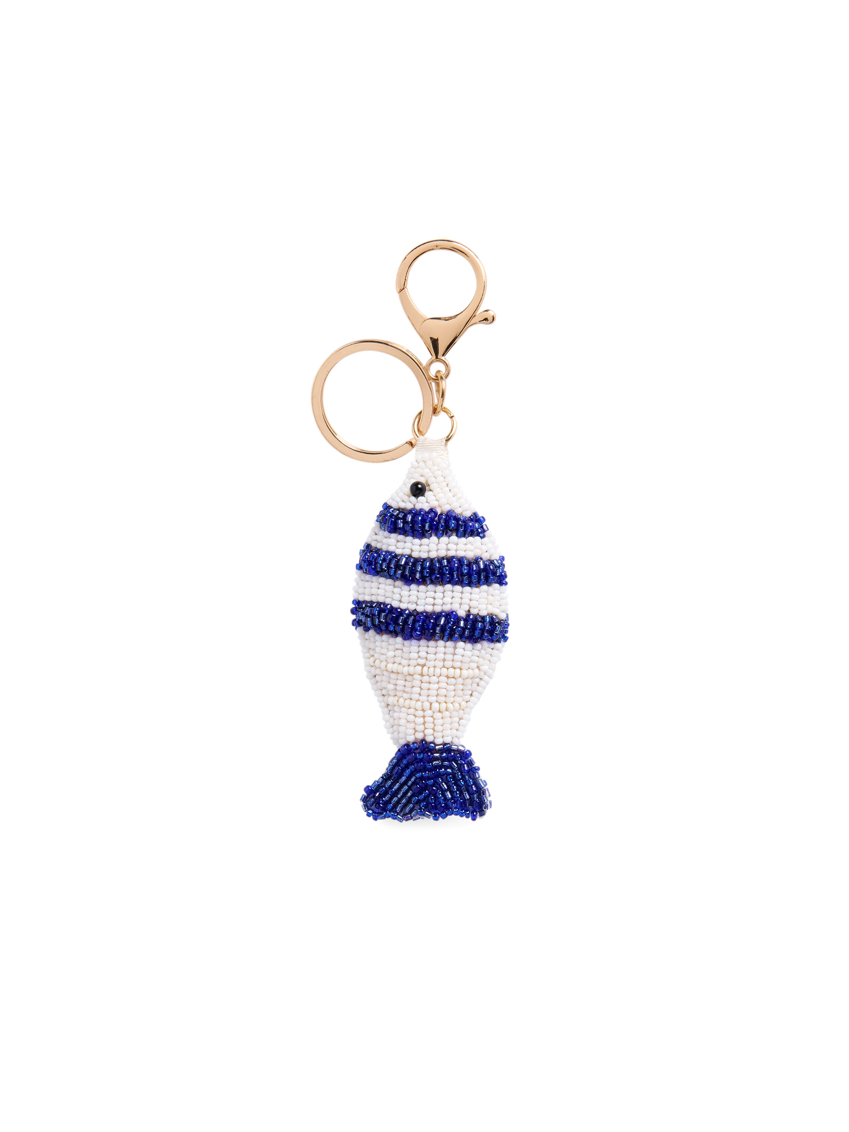 Shiraleah Fish Beaded Bag Charm/Key Ring, Multi