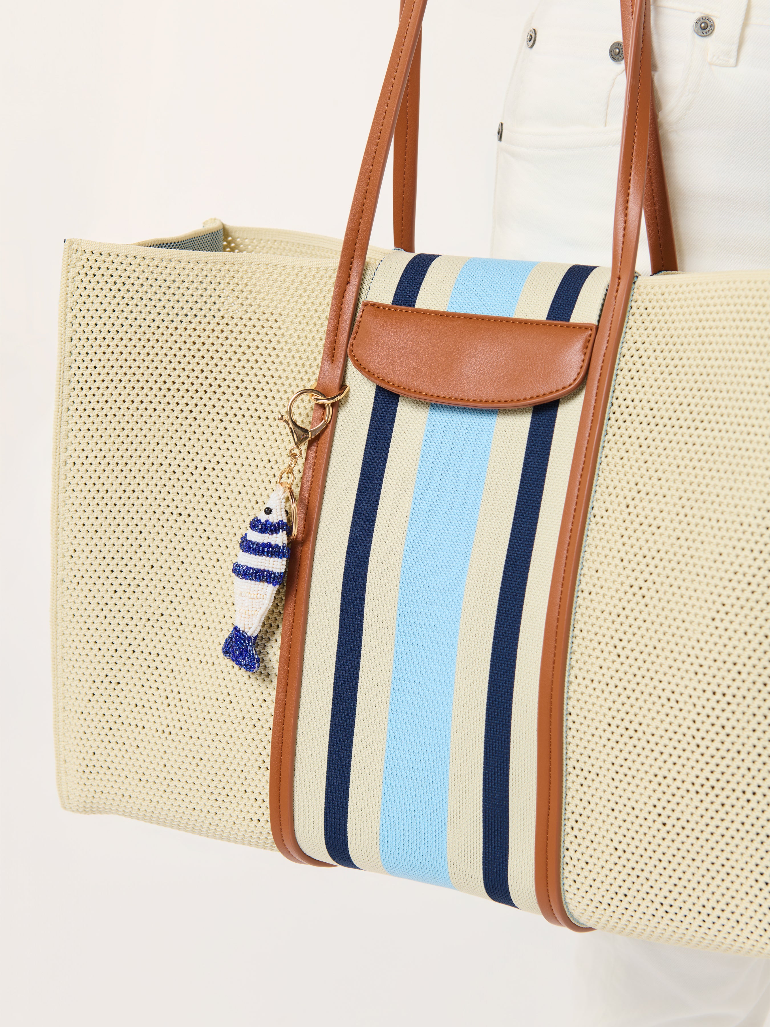 Shiraleah Fish Beaded Bag Charm/Key Ring, Multi