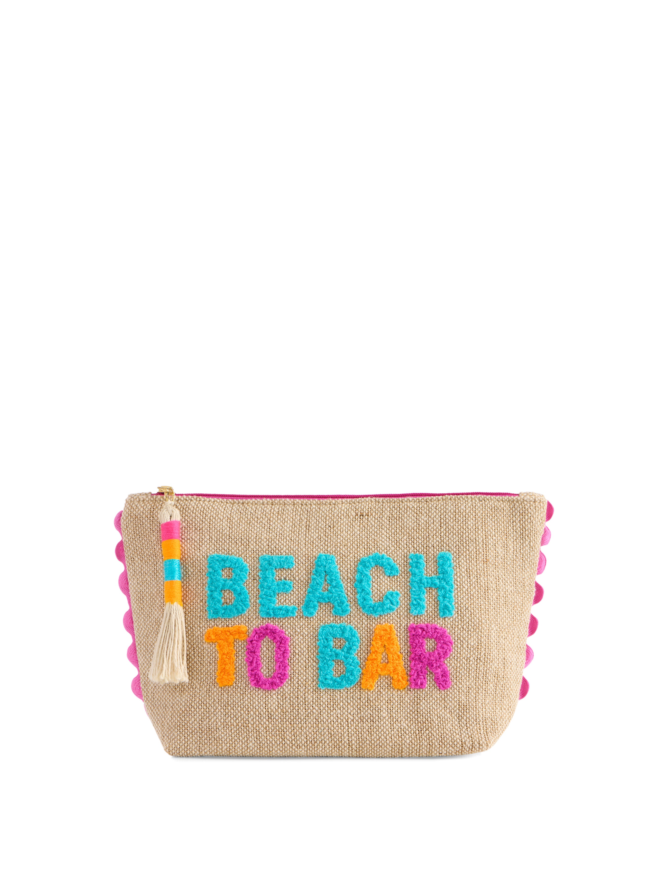 Shiraleah "Beach To Bar" Zip Pouch, Natural