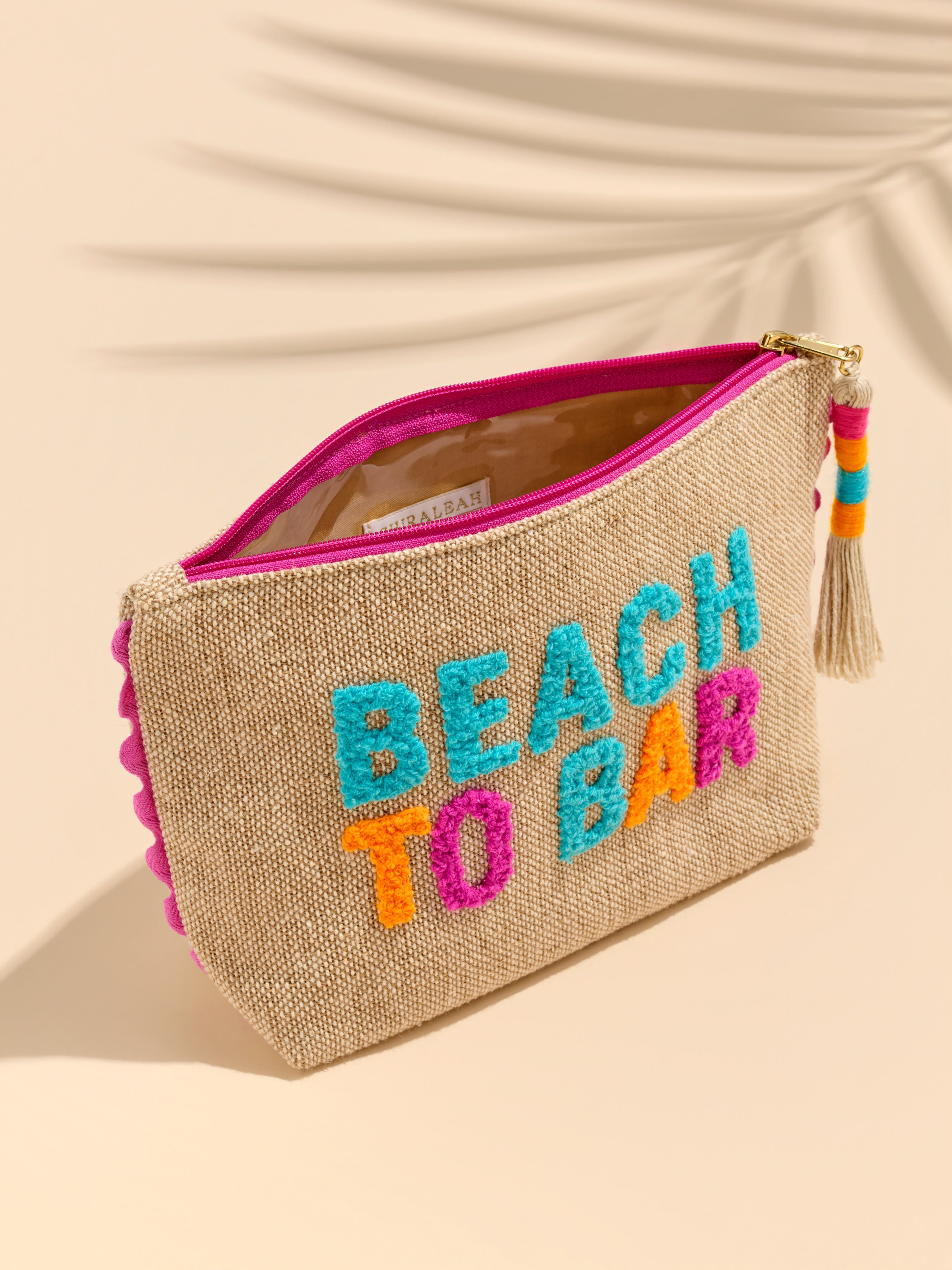 Shiraleah "Beach To Bar" Zip Pouch, Natural