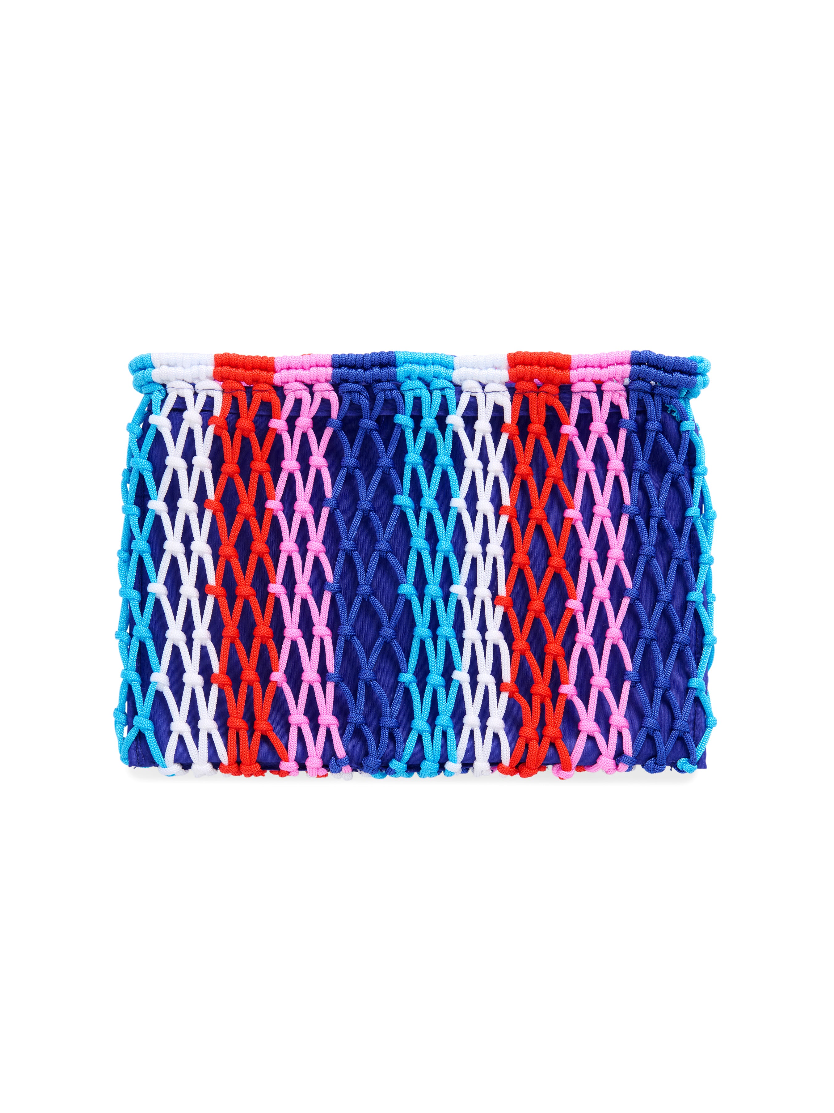 Shiraleah Braziliana Stripe Zip Pouch, Blue