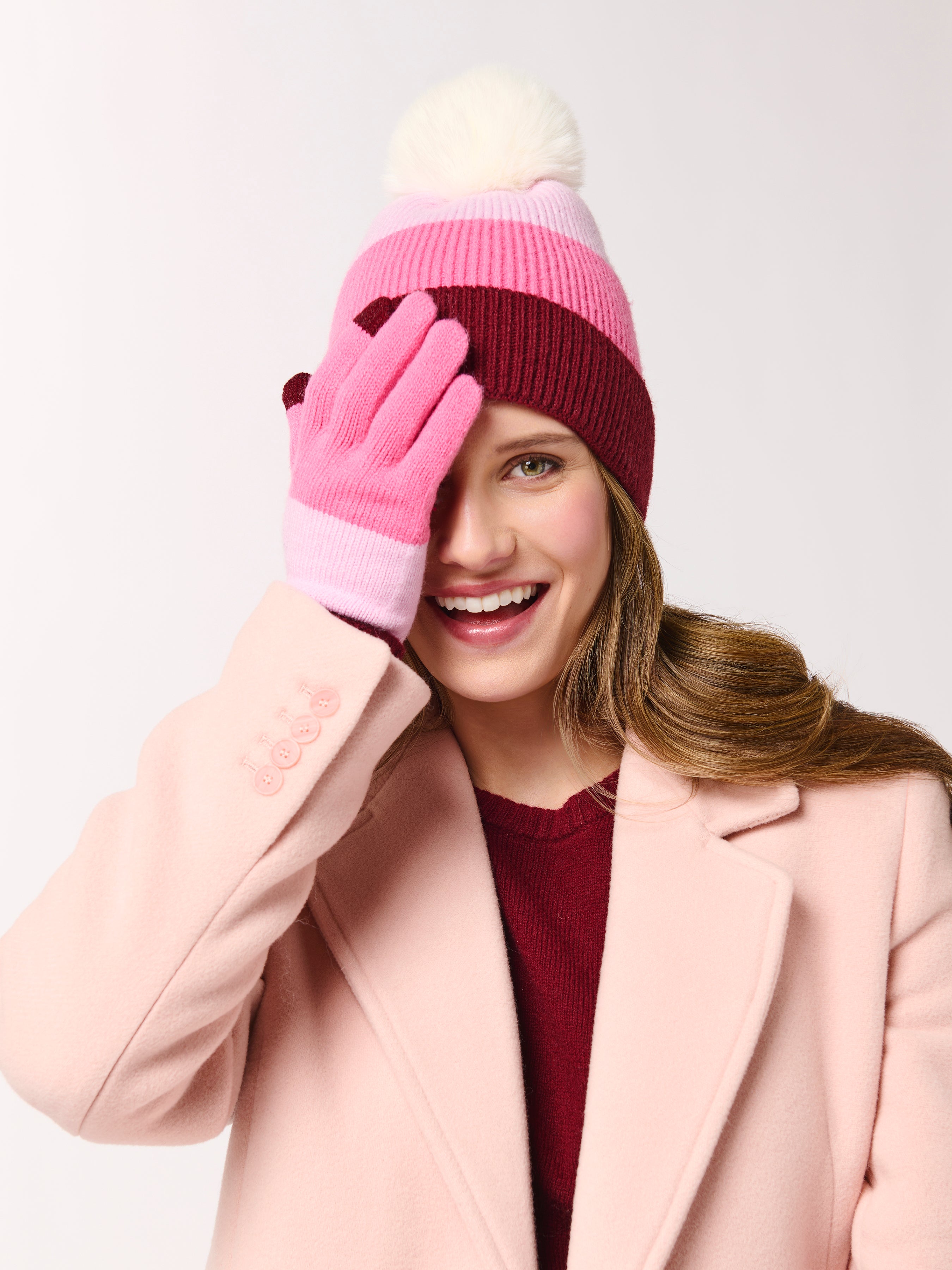 Shiraleah Charlotte Touchscreen Gloves WINE