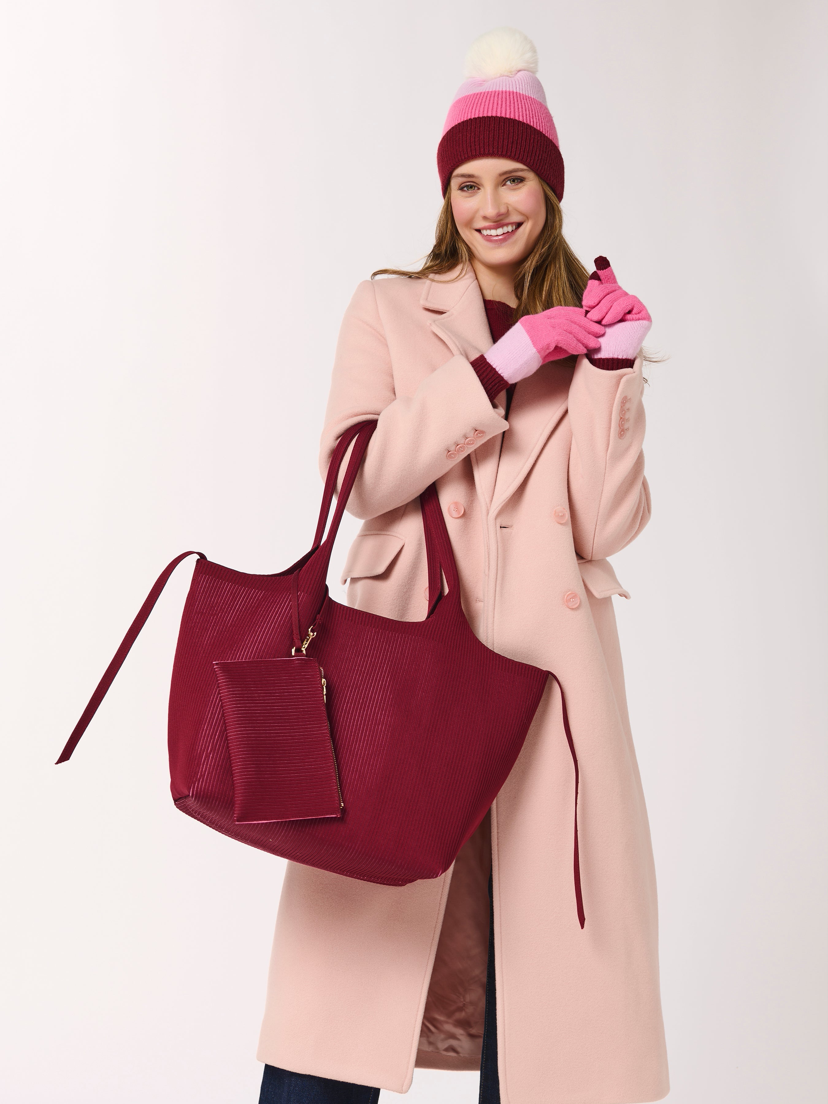 Shiraleah Charlotte Touchscreen Gloves WINE