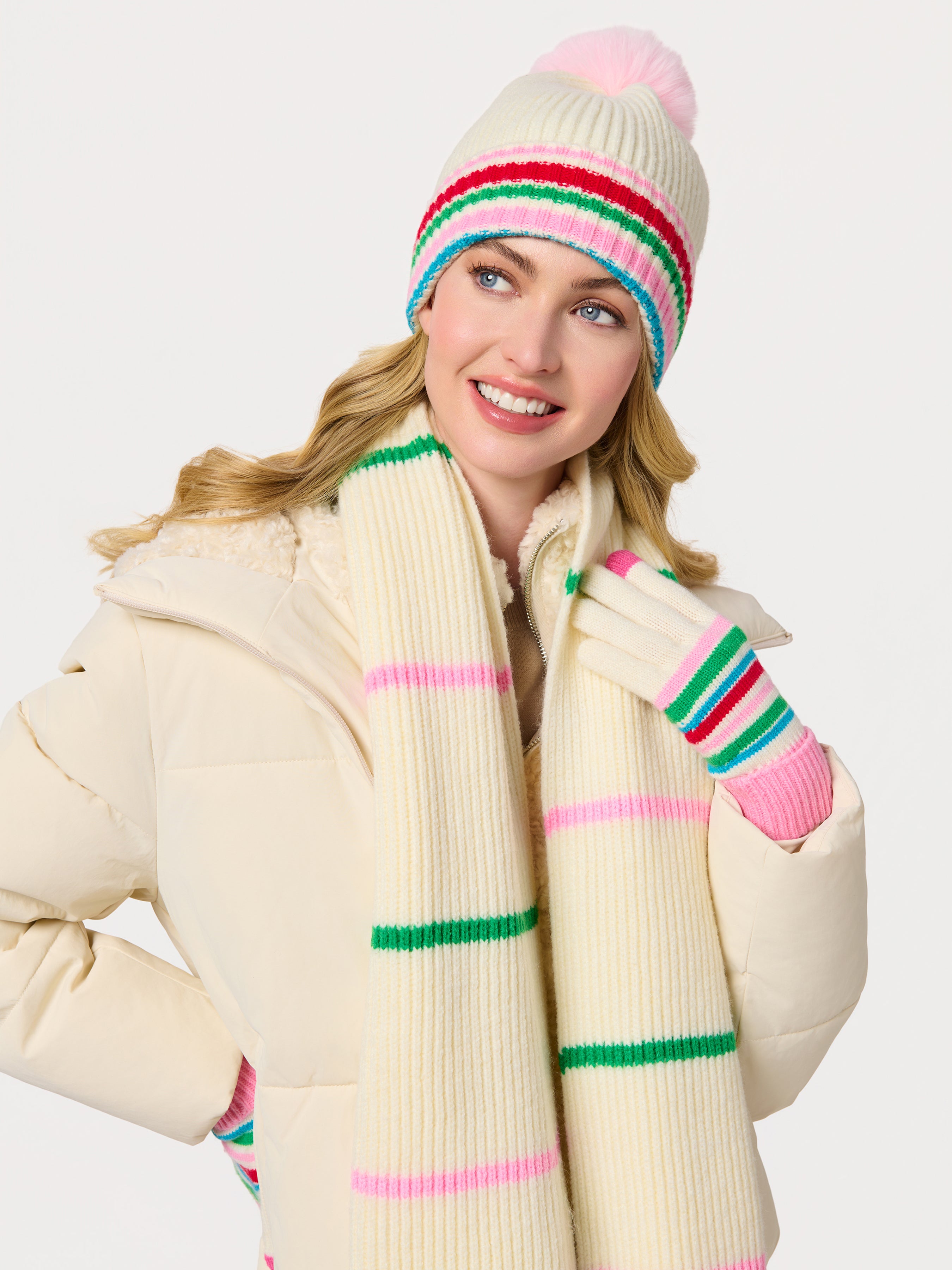 Shiraleah Elle Touchscreen Gloves IVORY / OS