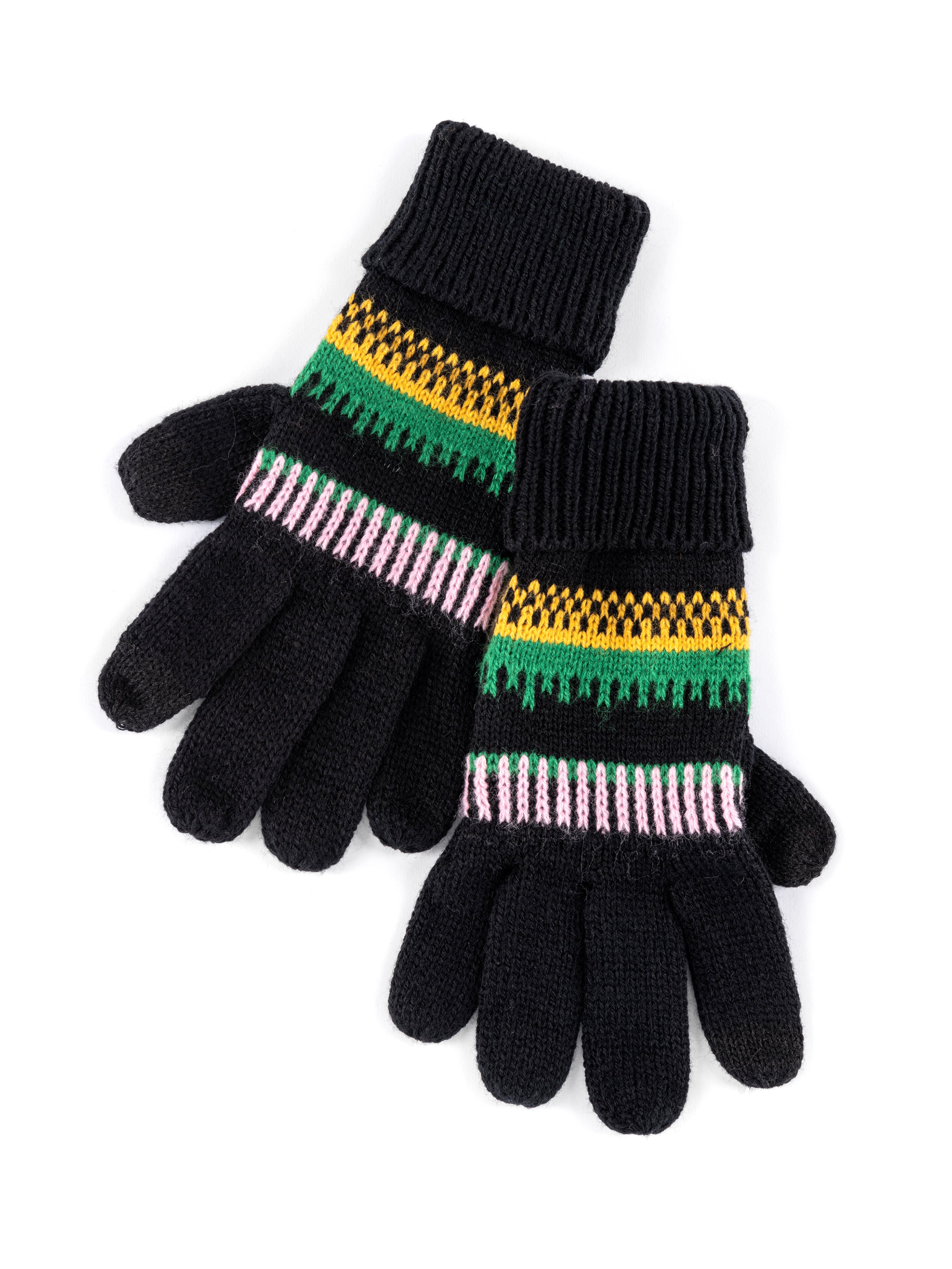 Shiraleah Vaughn Winter Knit Touchscreen Gloves, Black