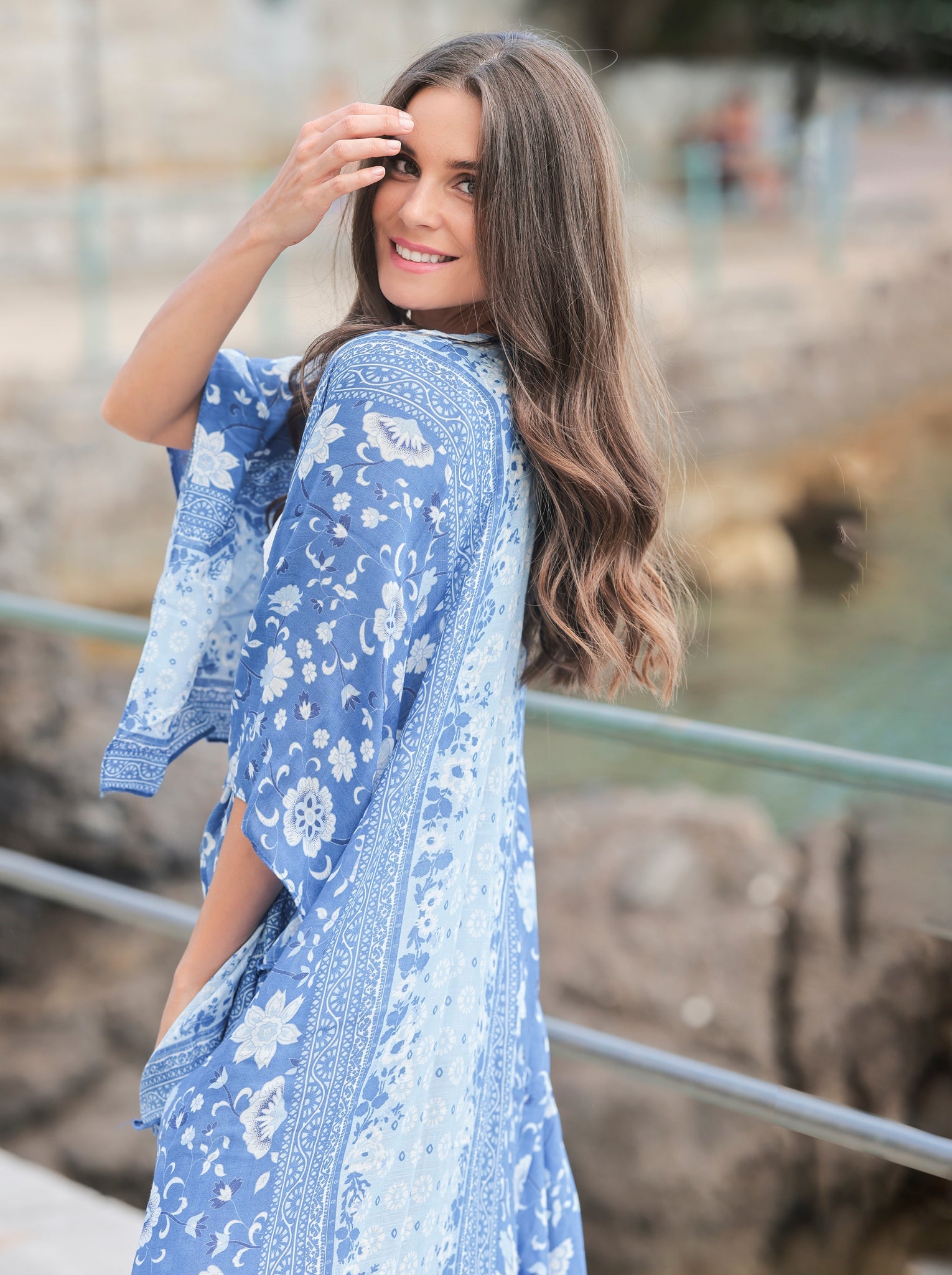 Shiraleah Carly Kimono, Blue