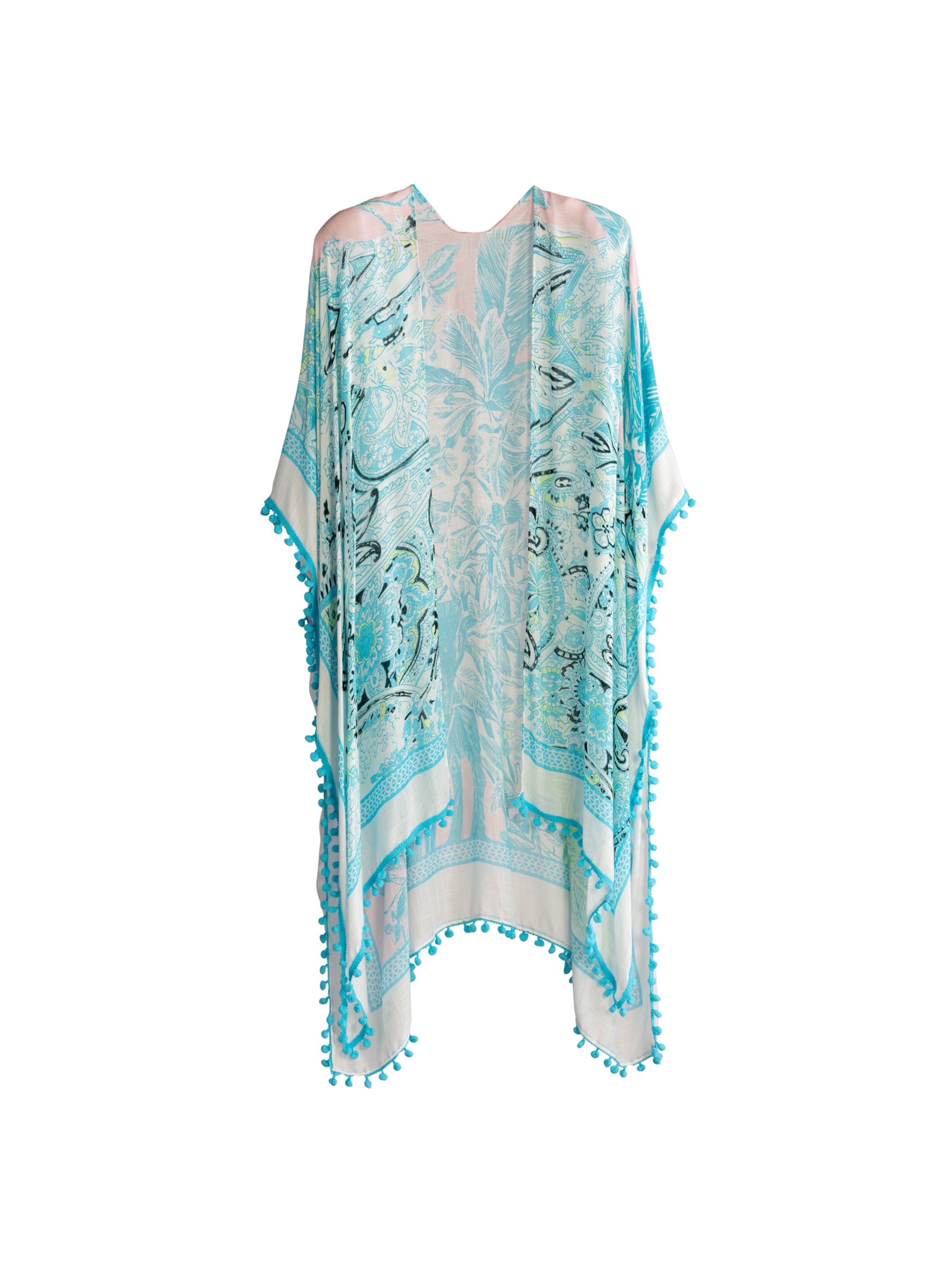 Shiraleah Belize Kimono, Turquoise - FINAL SALE ONLY