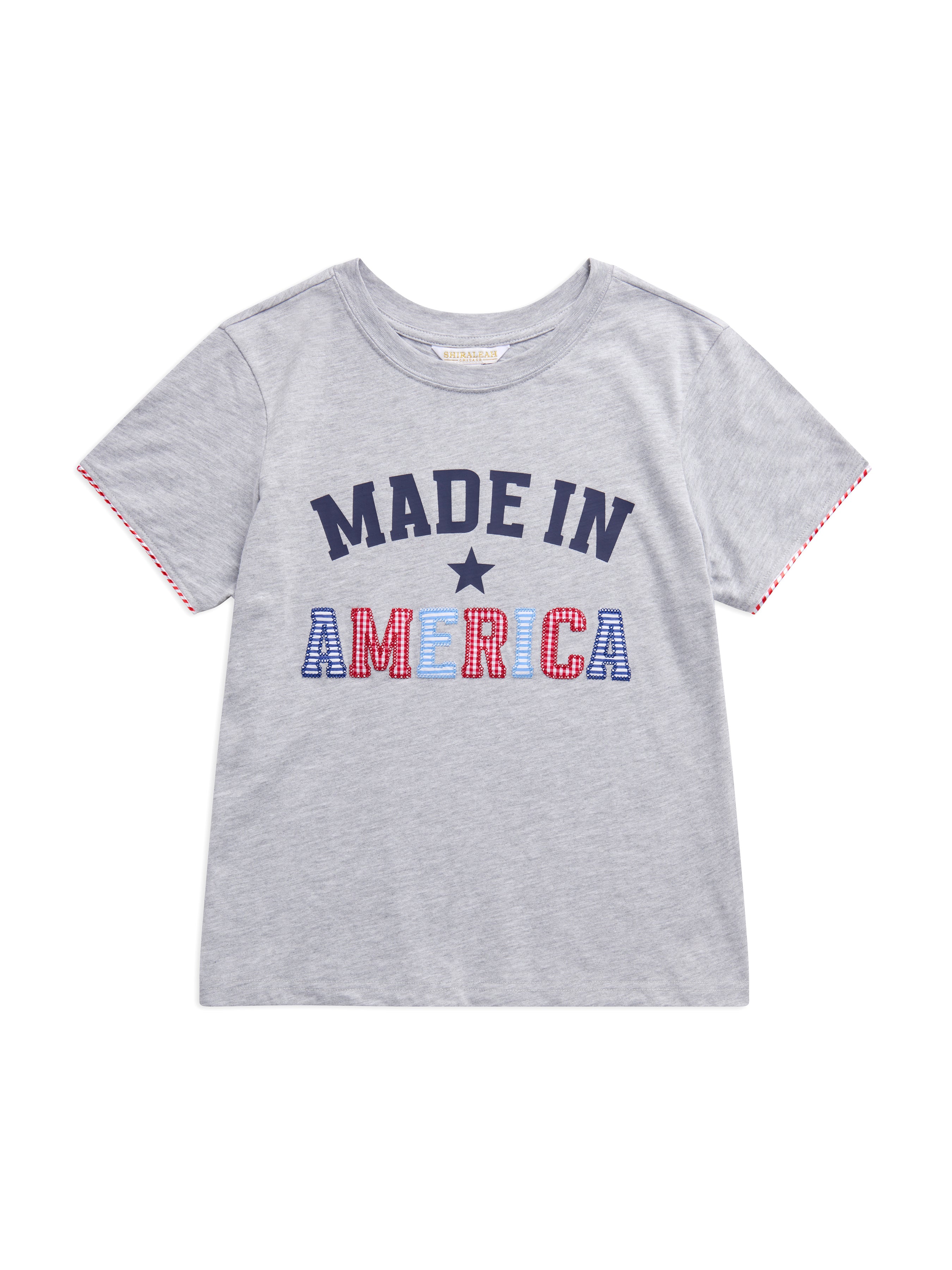 Shiraleah Assorted Set of 7 "Made In America" Relaxed Tees, Grey set of 7