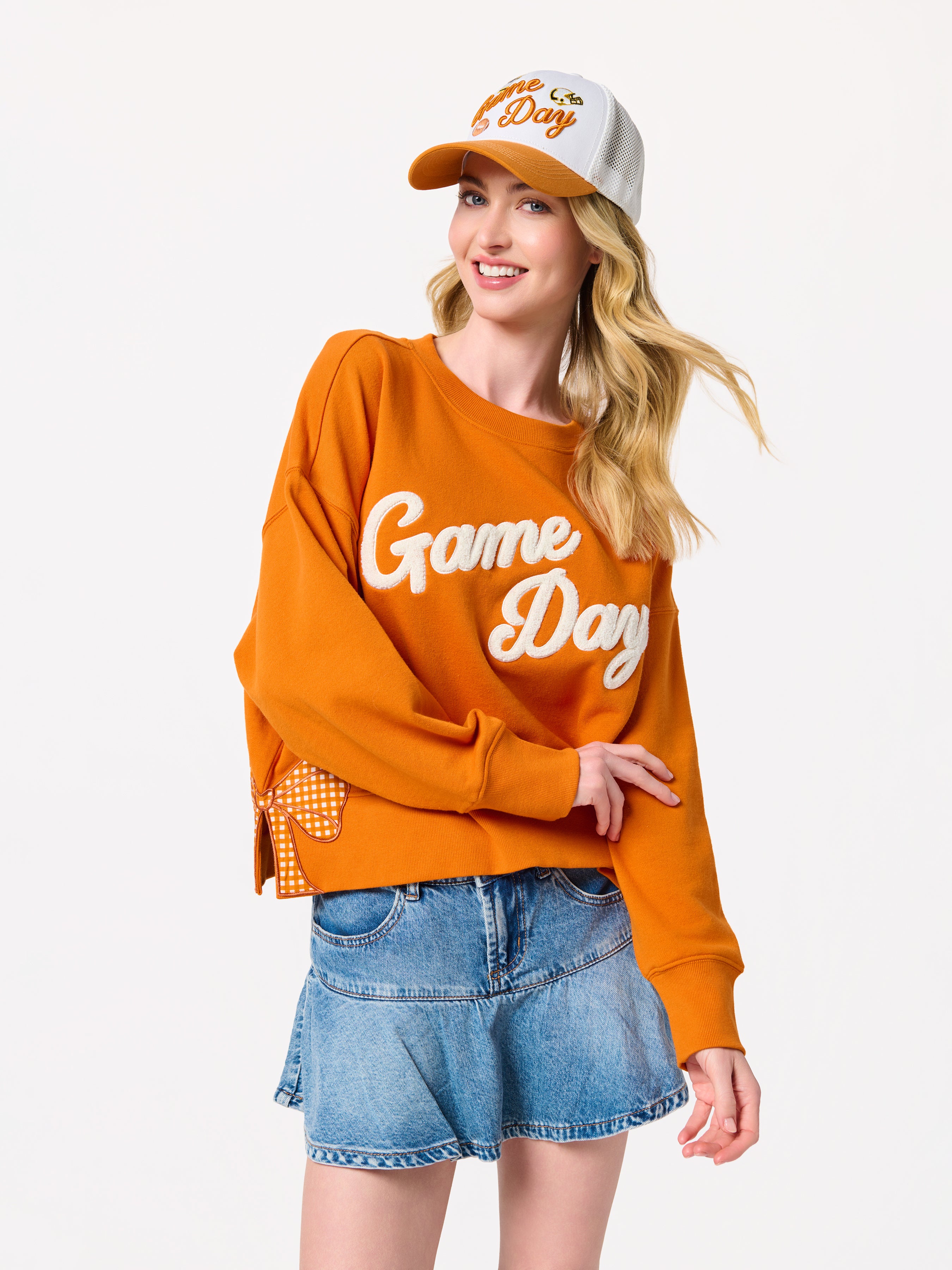 Shiraleah "Game Day" Relaxed Sweatshirt, Burnt Orange BURNT ORANGE / EXTRA SMALL