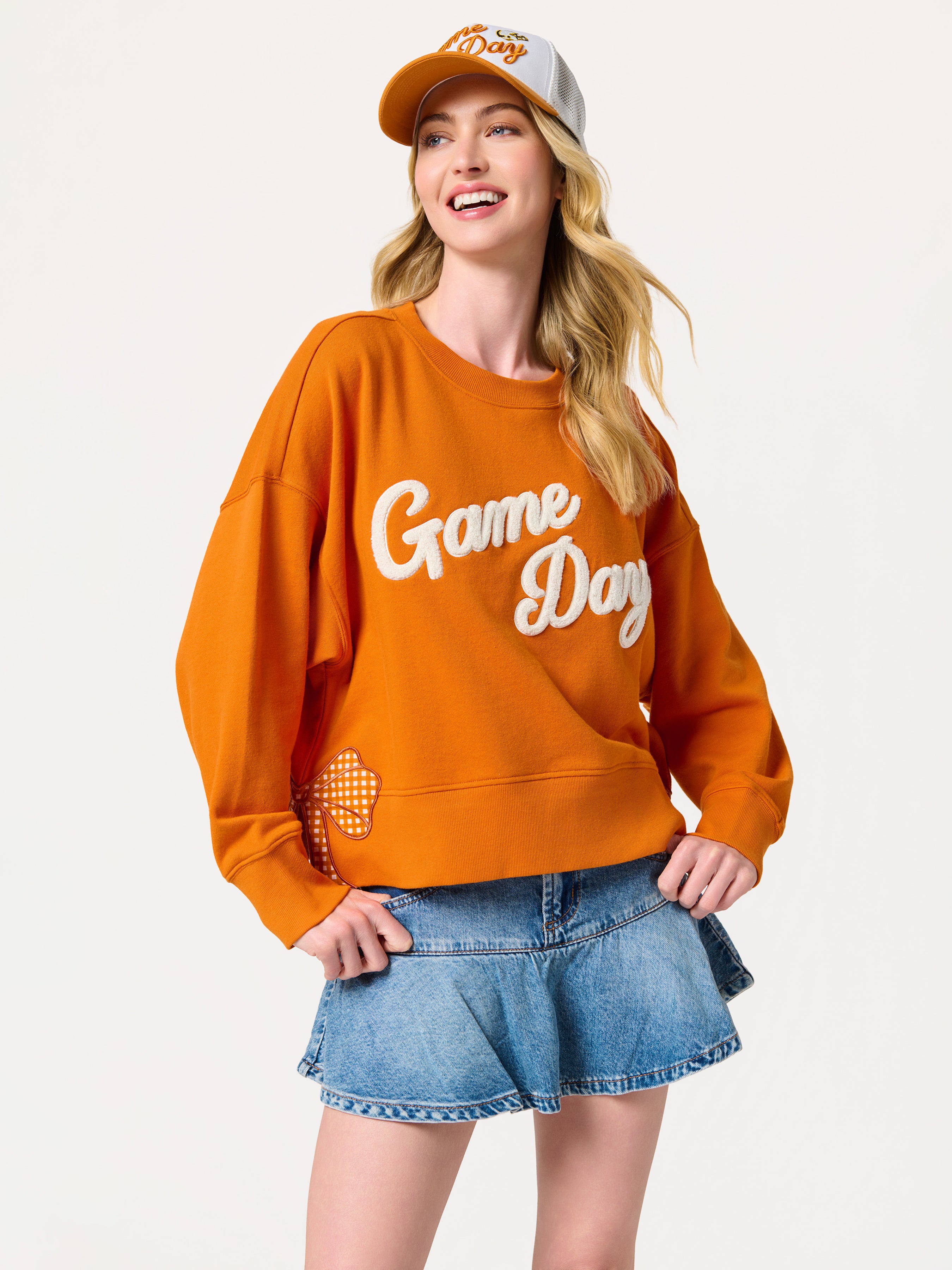 Shiraleah "Game Day" Relaxed Sweatshirt, Burnt Orange BURNT ORANGE / EXTRA SMALL