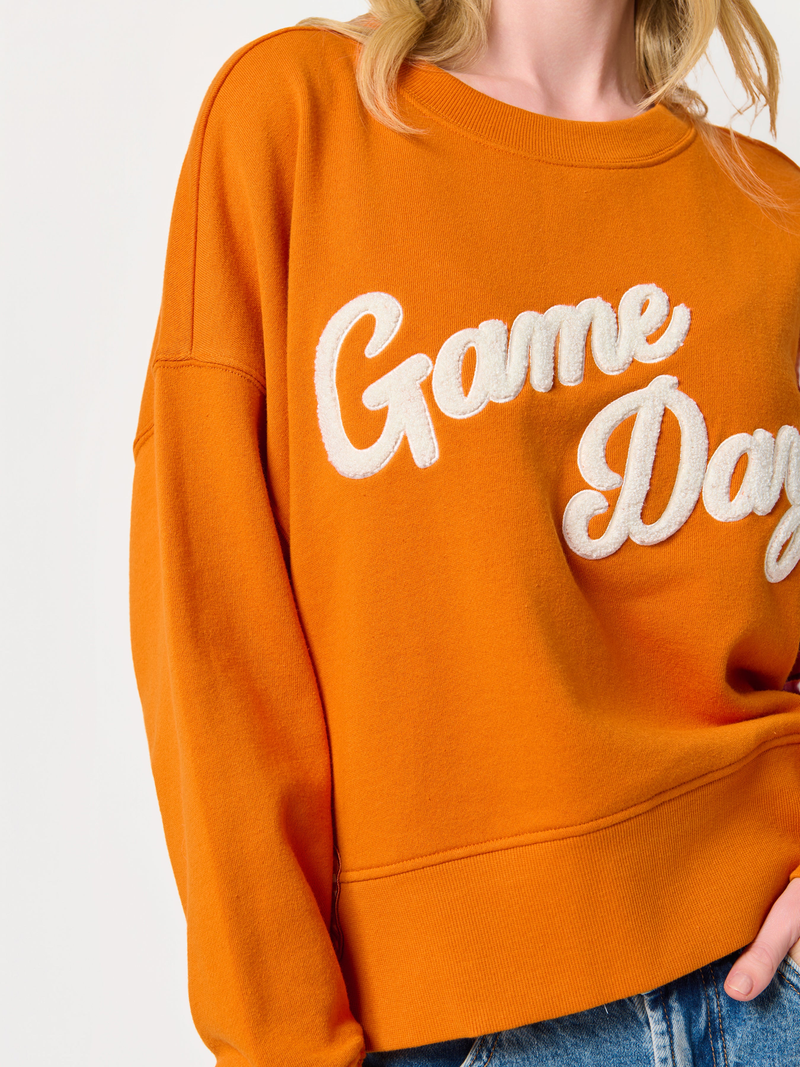 Shiraleah "Game Day" Relaxed Sweatshirt, Burnt Orange BURNT ORANGE / EXTRA SMALL