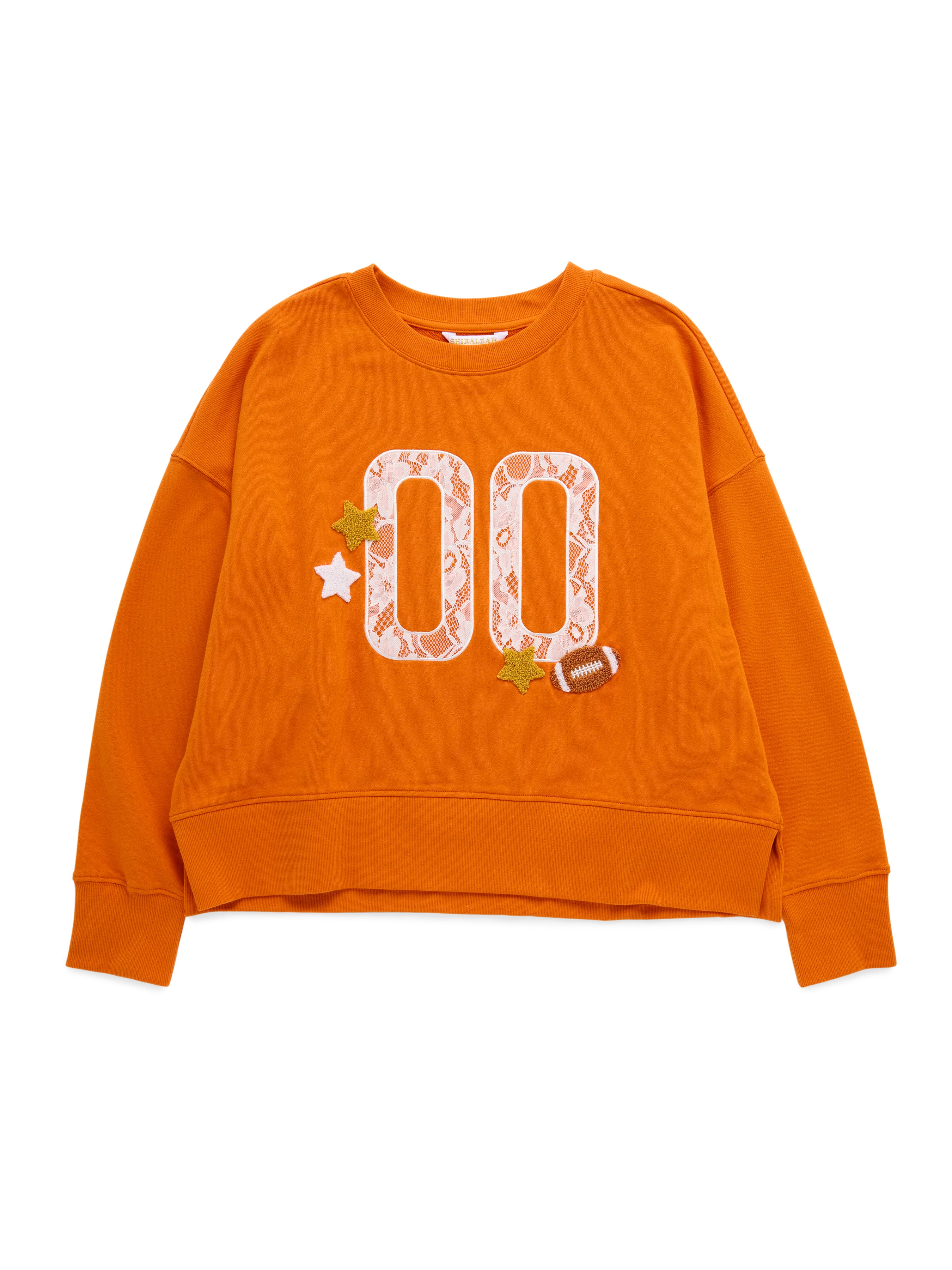 Shiraleah "00" Varsity Relaxed Sweatshirt, Burnt Orange BURNT ORANGE / EXTRA SMALL